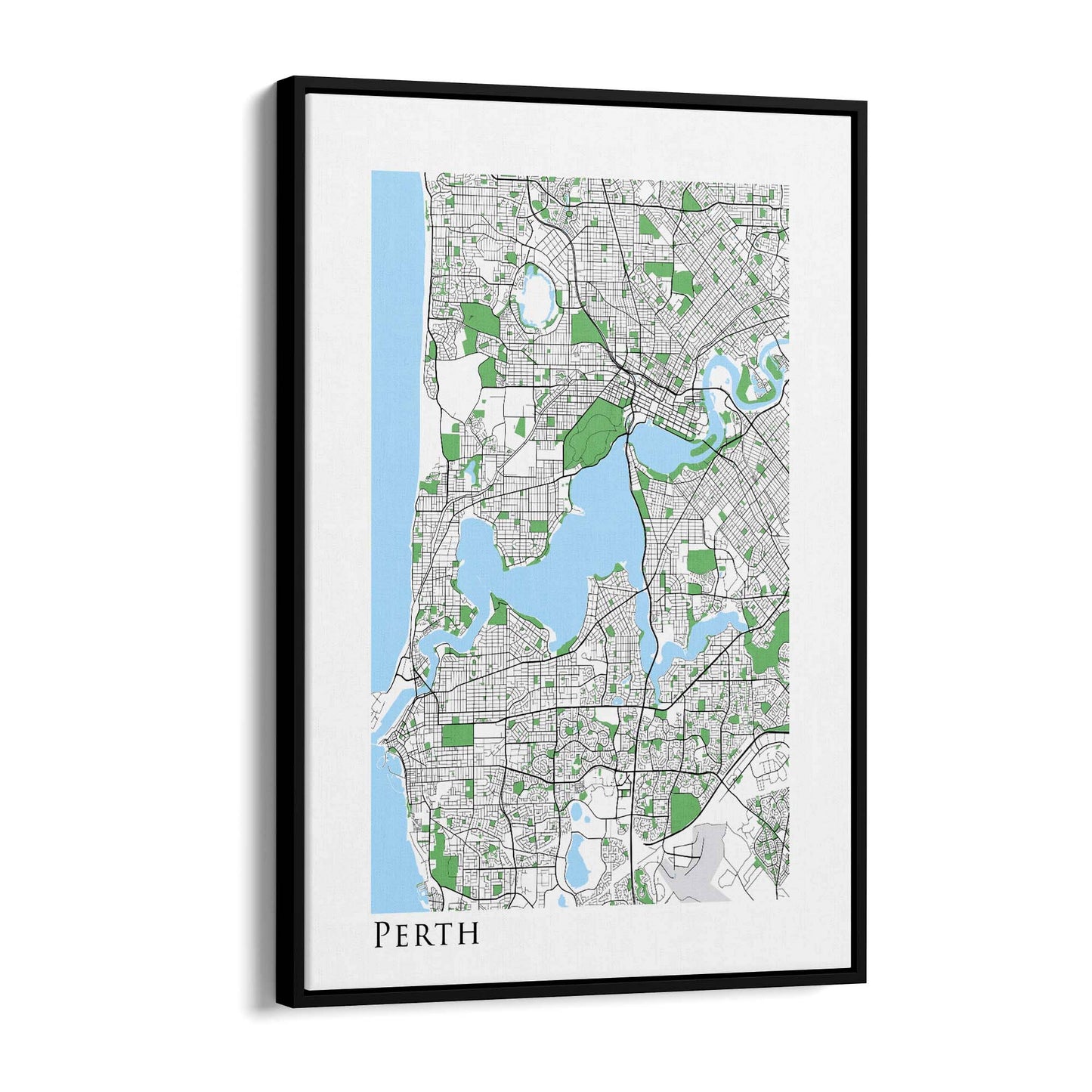 Minimal Perth Map Western Australia Wall Art - The Affordable Art Company