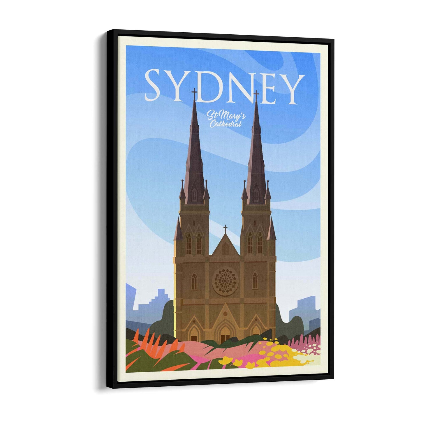 Retro Sydney Australia Vintage Travel Wall Art #1 - The Affordable Art Company