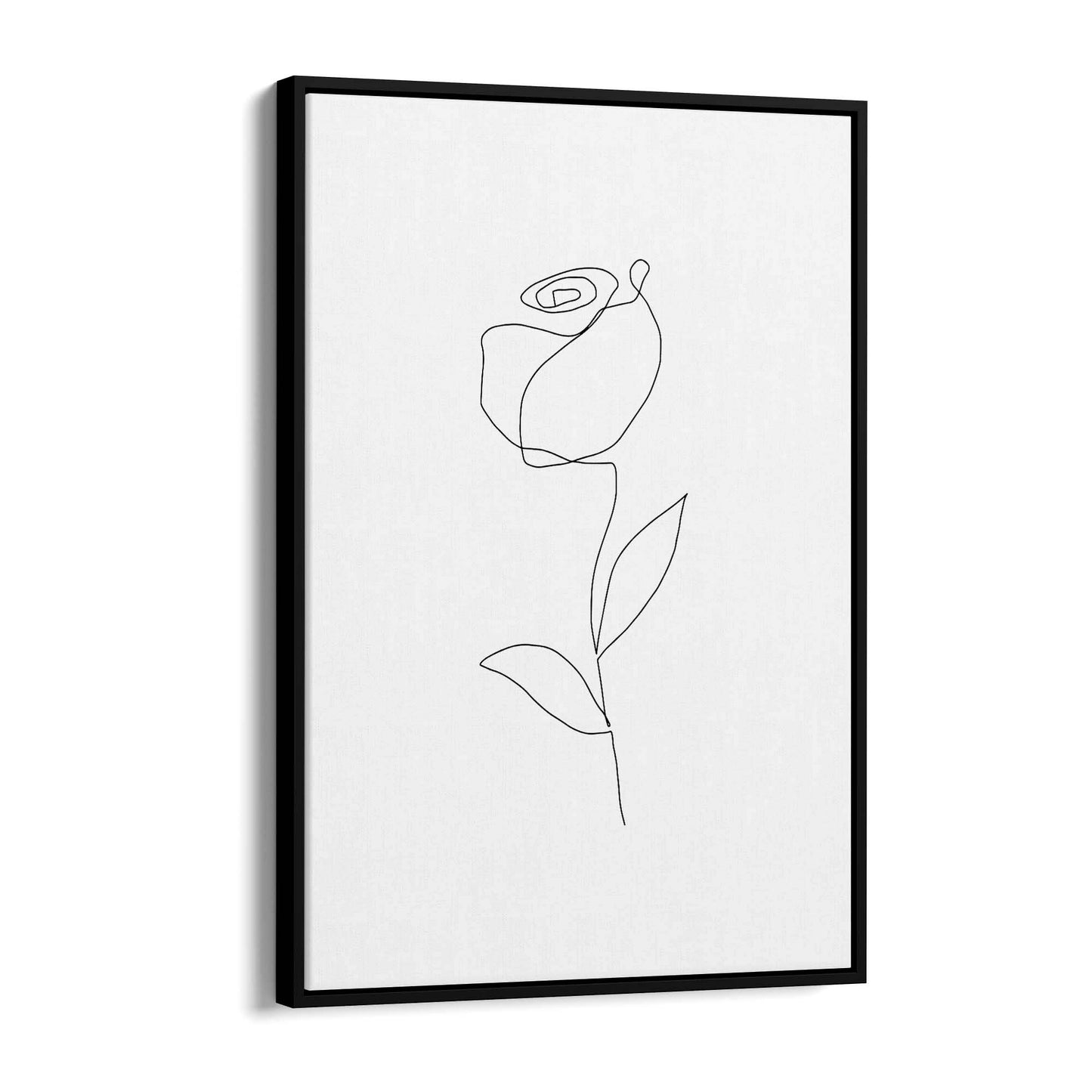 Minimal Rose Flower Line Drawing Abstract Wall Art #6 - The Affordable Art Company