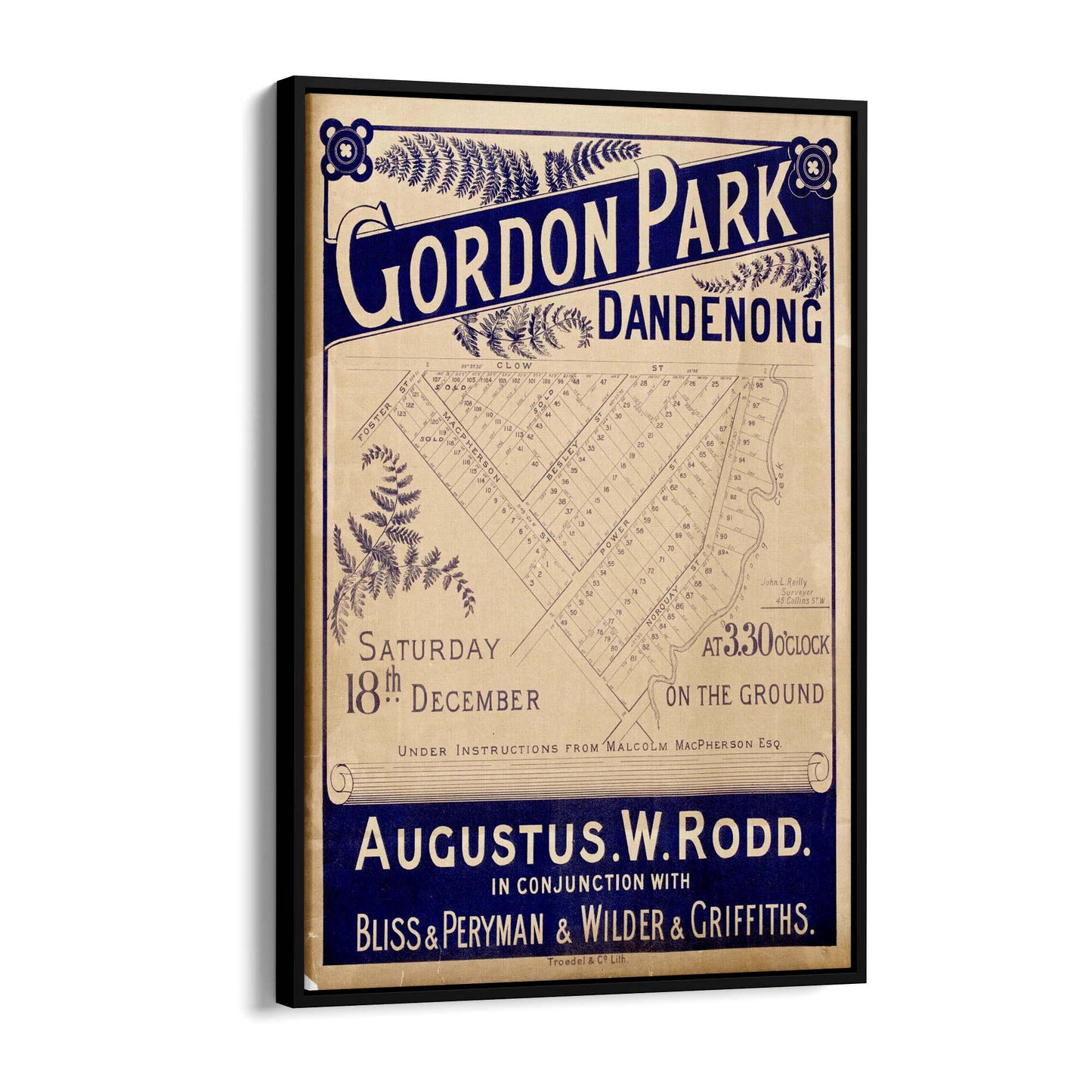 Dandenong Melbourne Vintage Real Estate Advert Art #1 - The Affordable Art Company
