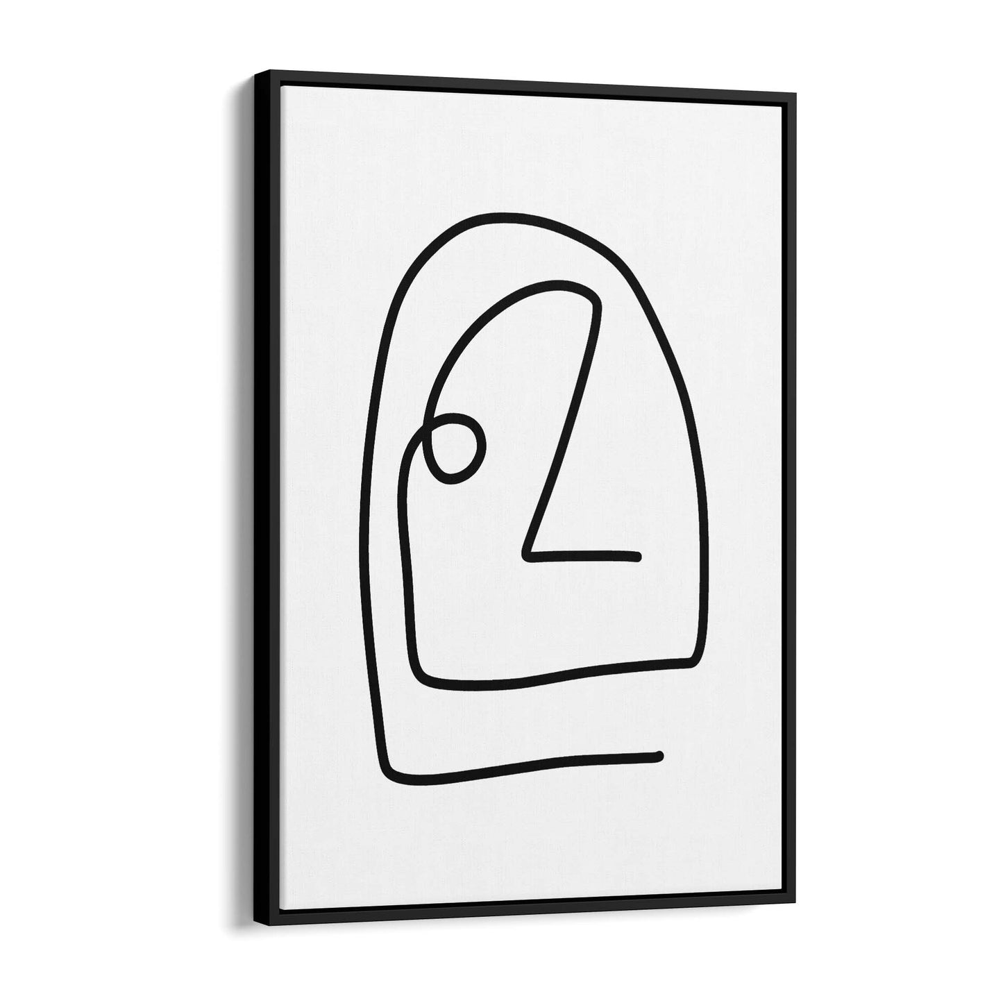 Minimal Abstract Line Face Modern Wall Art #2 - The Affordable Art Company