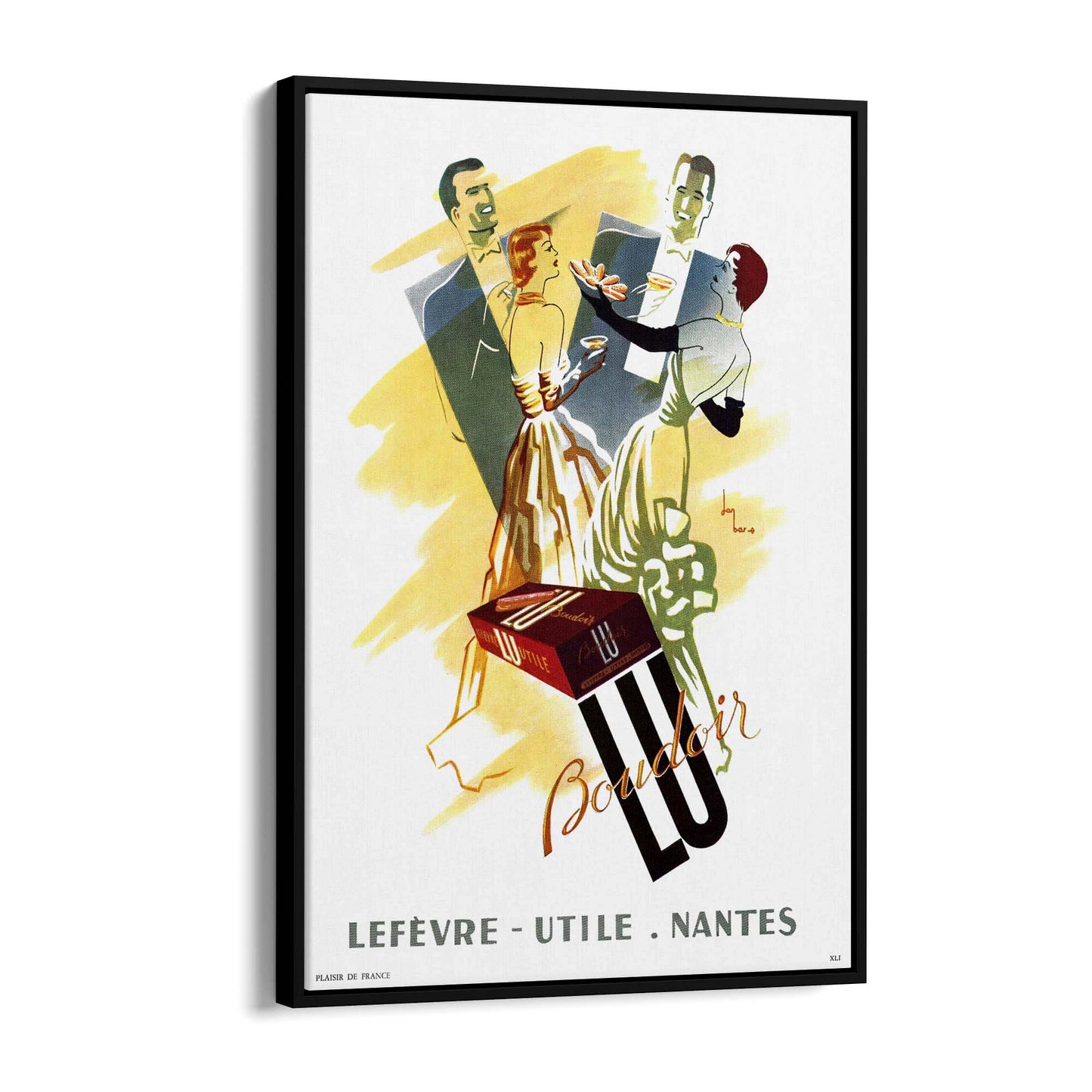 Boudoir Lu Biscuit Vintage Advert Wall Art - The Affordable Art Company
