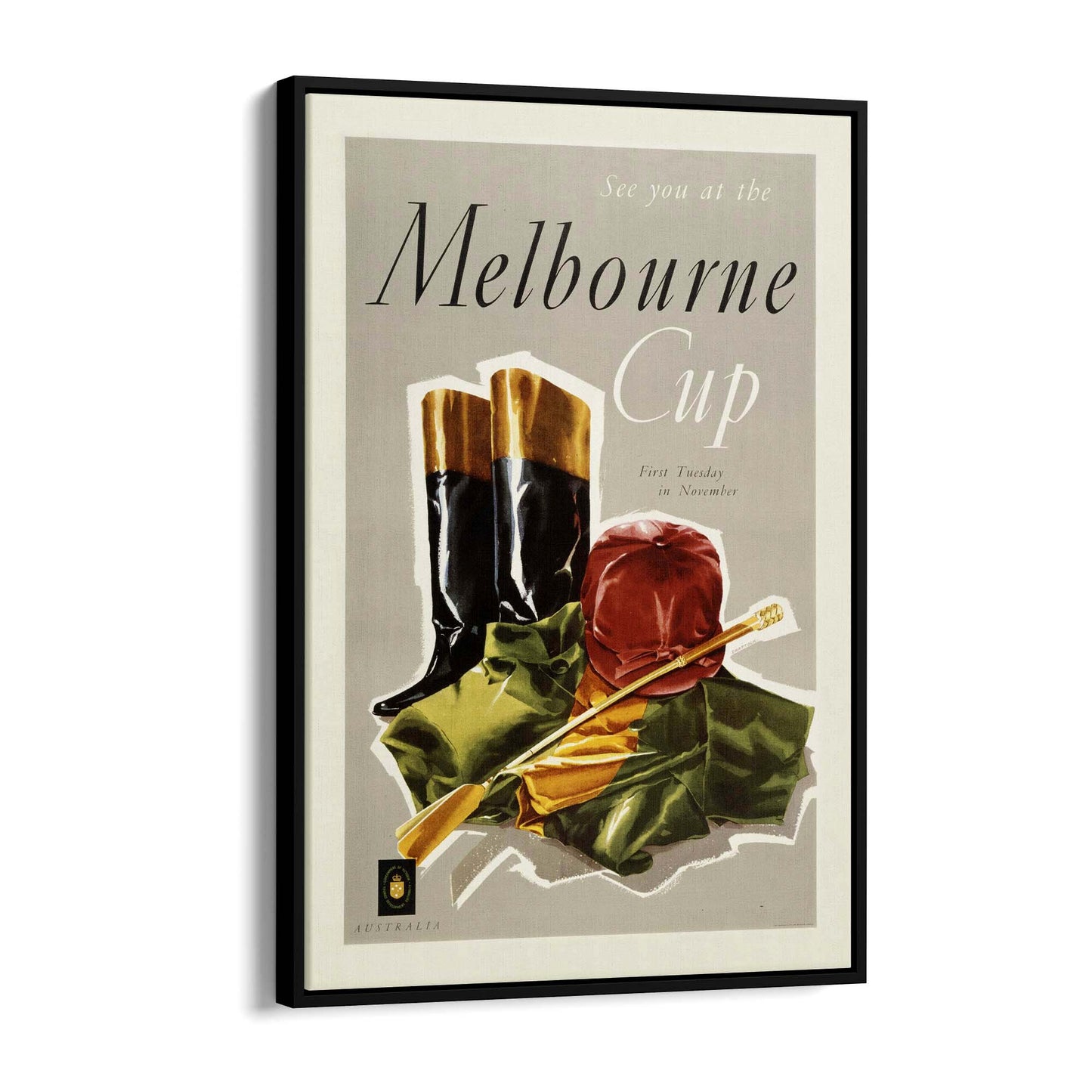 Vintage Melbourne Cup Advert Victoria Wall Art - The Affordable Art Company