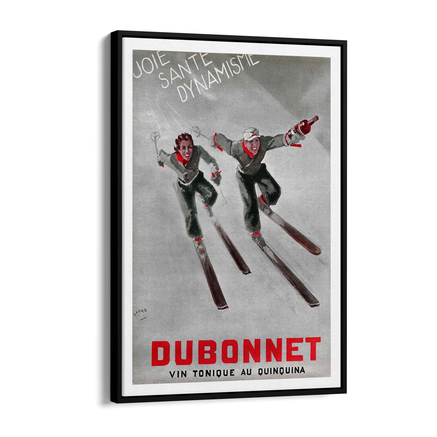 Dubonnet Aperitif Vintage Ski Advert Wall Art - The Affordable Art Company