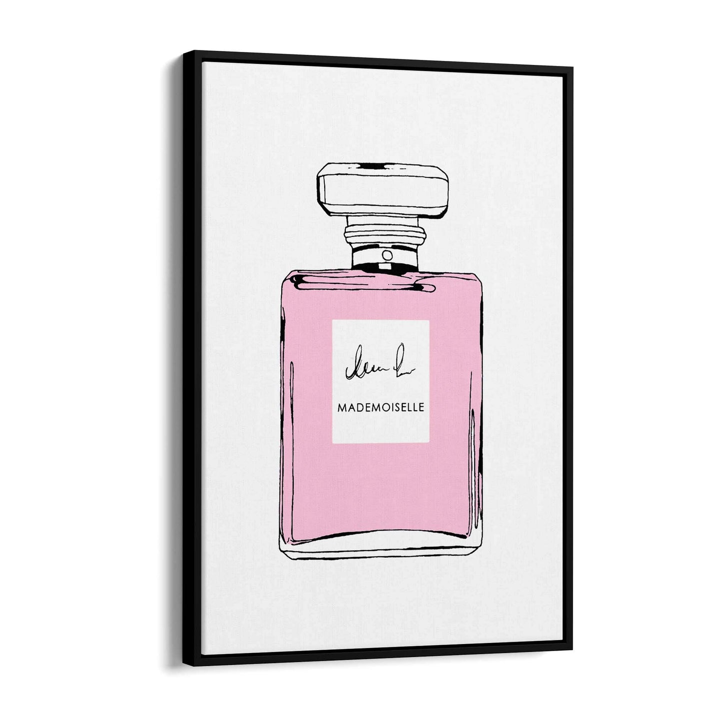 Pink Minimal Perfume Bottle Fashion Wall Art #2 - The Affordable Art Company