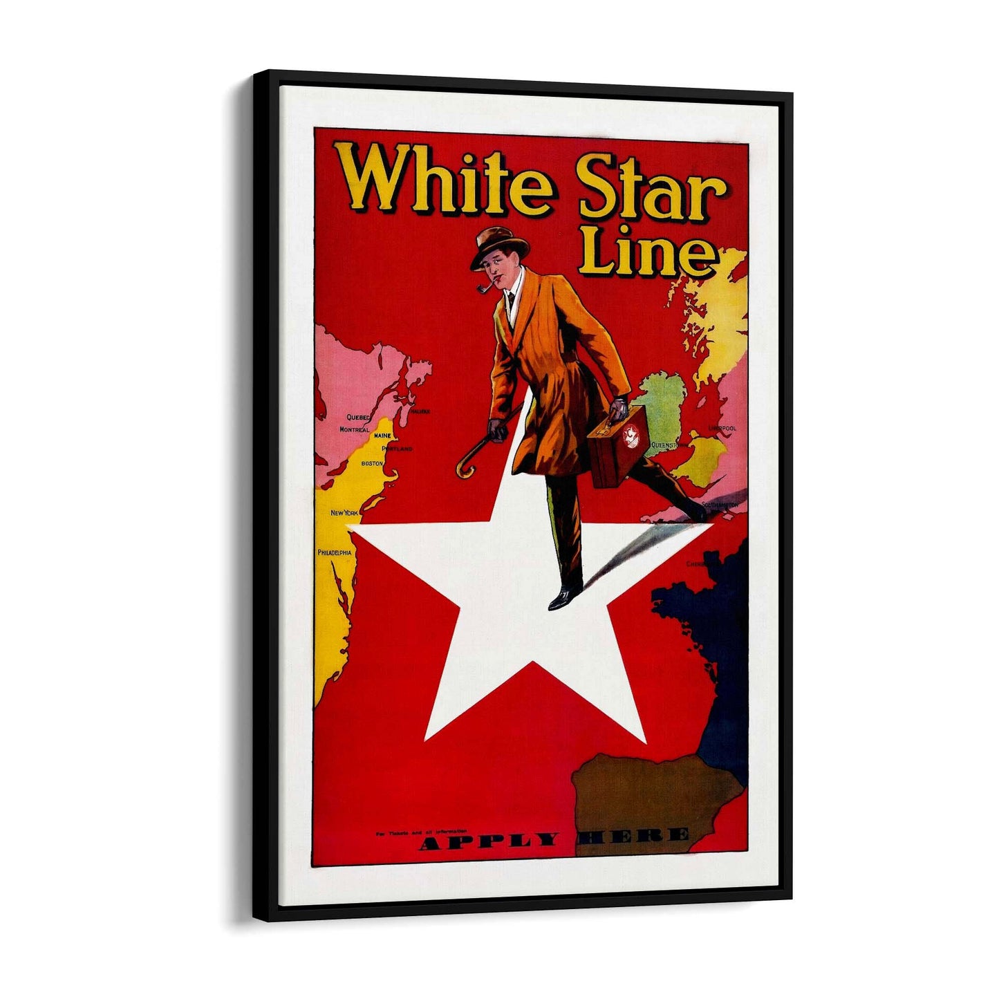 White Star Line Vintage Shipping Advert Wall Art #4 - The Affordable Art Company