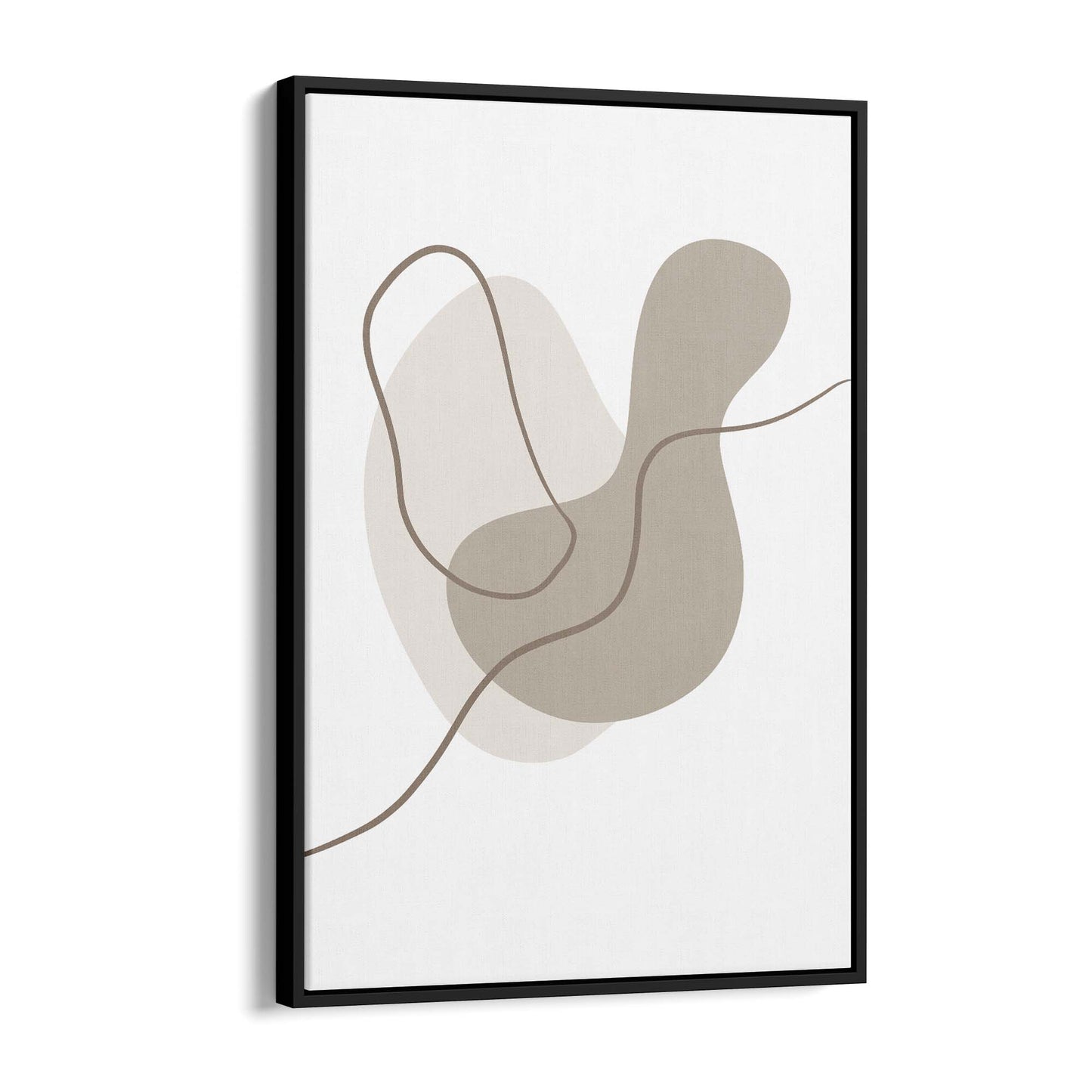 Minimal Black & White Shapes Abstract Wall Art #9 - The Affordable Art Company