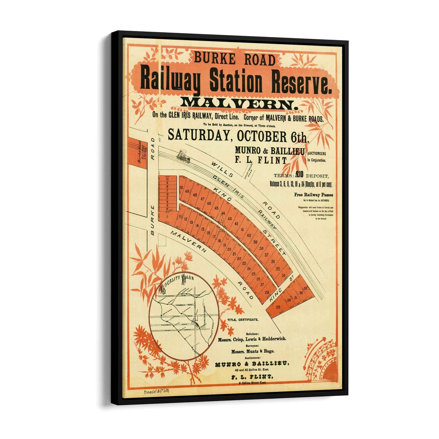 Malvern Melbourne Vintage Real Estate Advert Art #1 - The Affordable Art Company