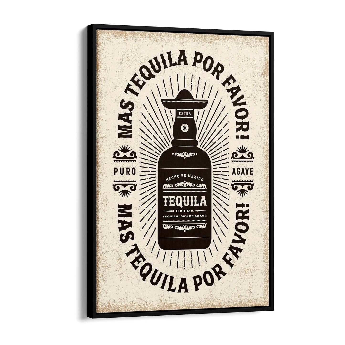 Tequila Vintage Advert Bar Pub Hotel Wall Art - The Affordable Art Company