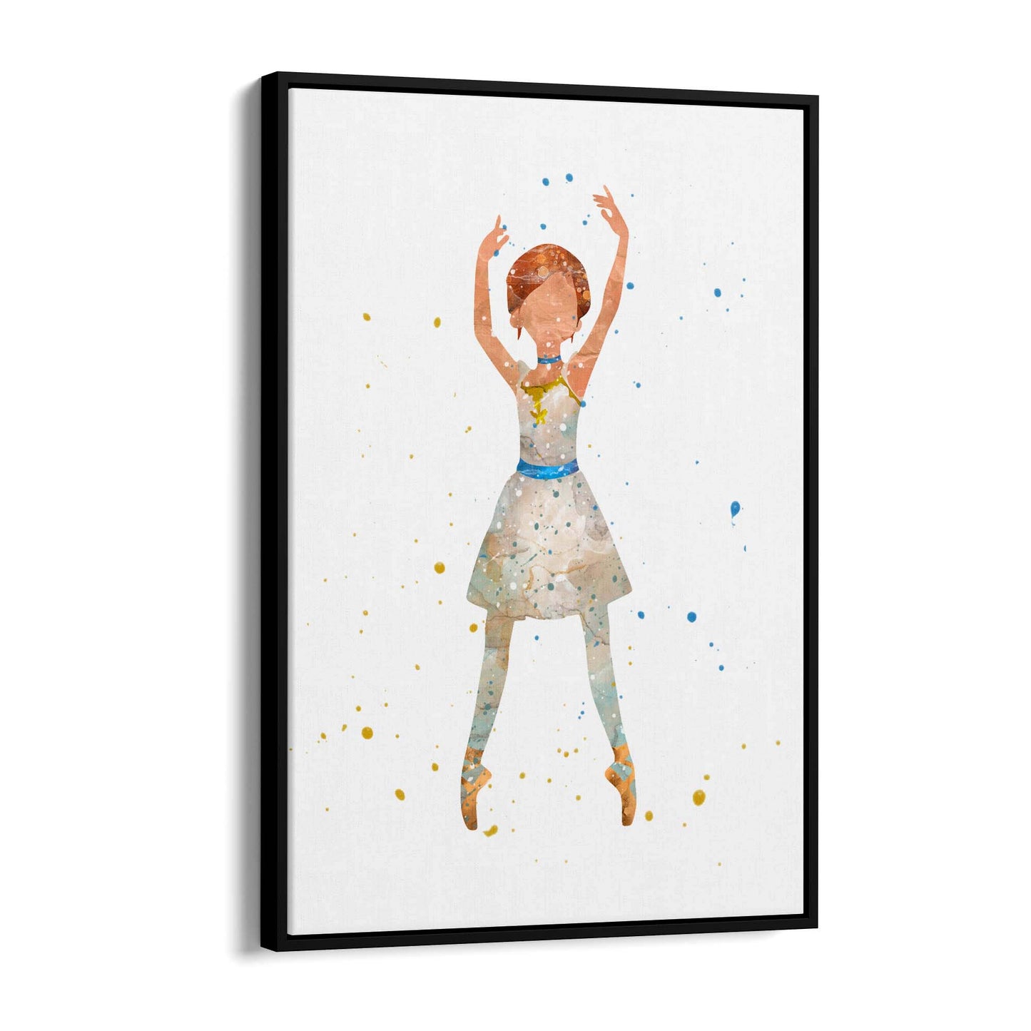 White Ballerina Girls Bedroom Ballet Wall Art #2 - The Affordable Art Company