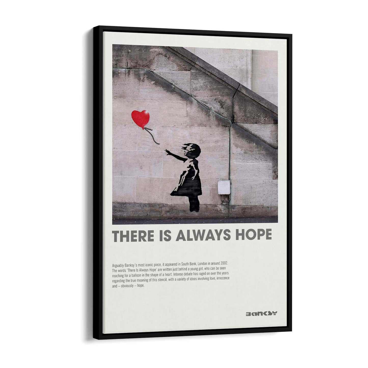 Banksy "Hope" Graffiti Gallery Style Unique Wall Art - The Affordable Art Company