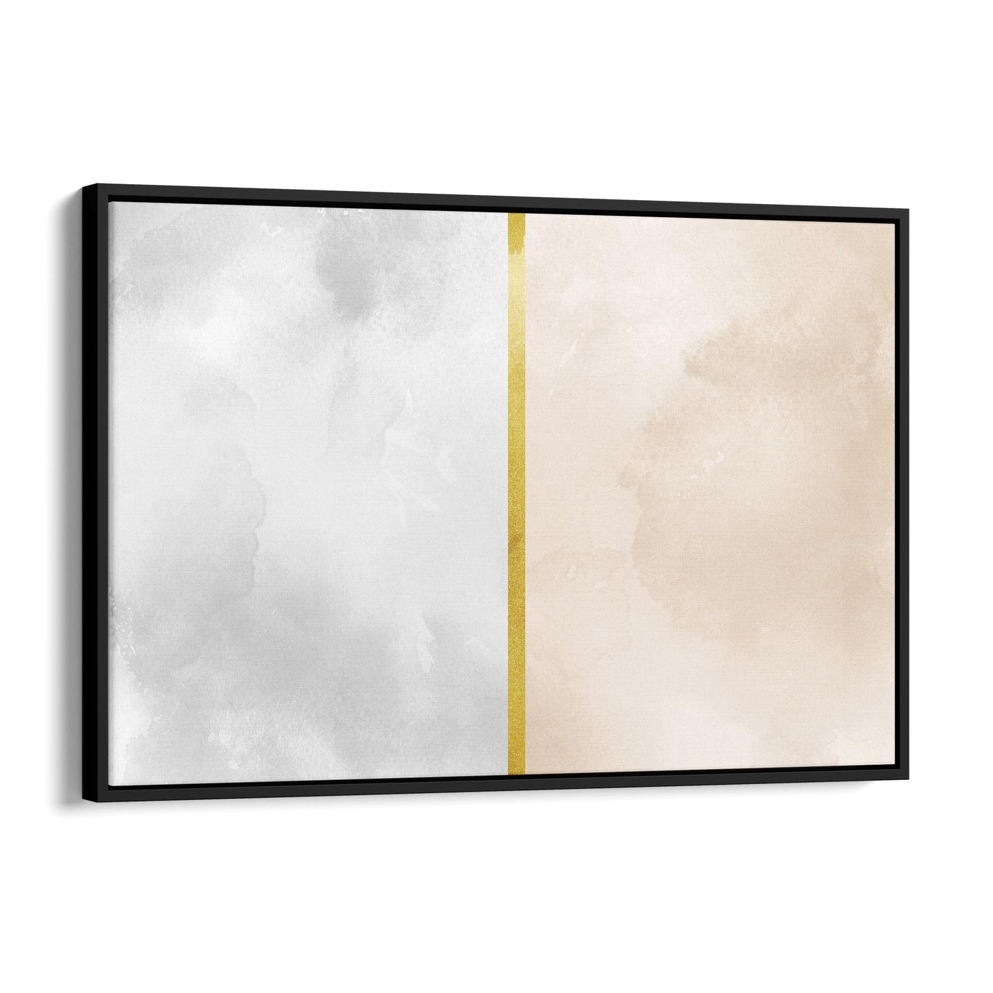 Abstract Silver and Gold Geometric Shape Wall Art - The Affordable Art Company