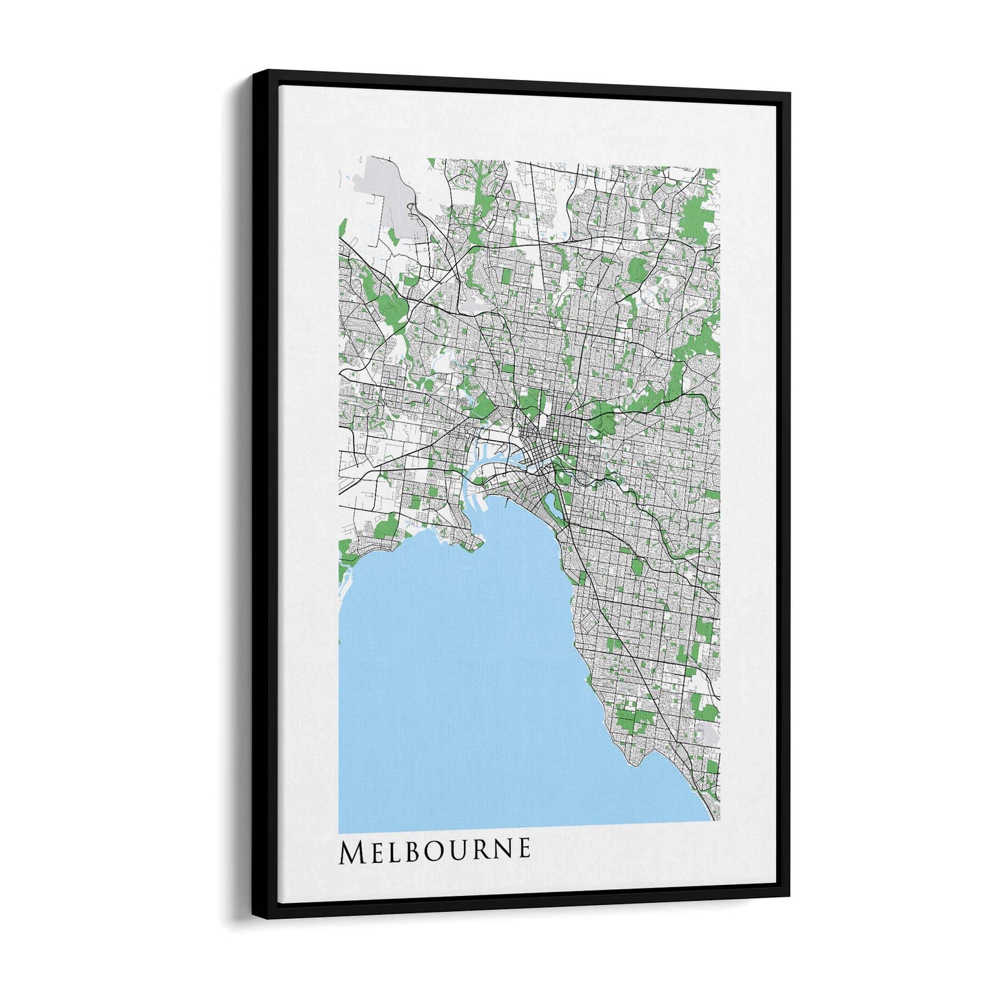 Minimal Melbourne Map Victoria Wall Art - The Affordable Art Company