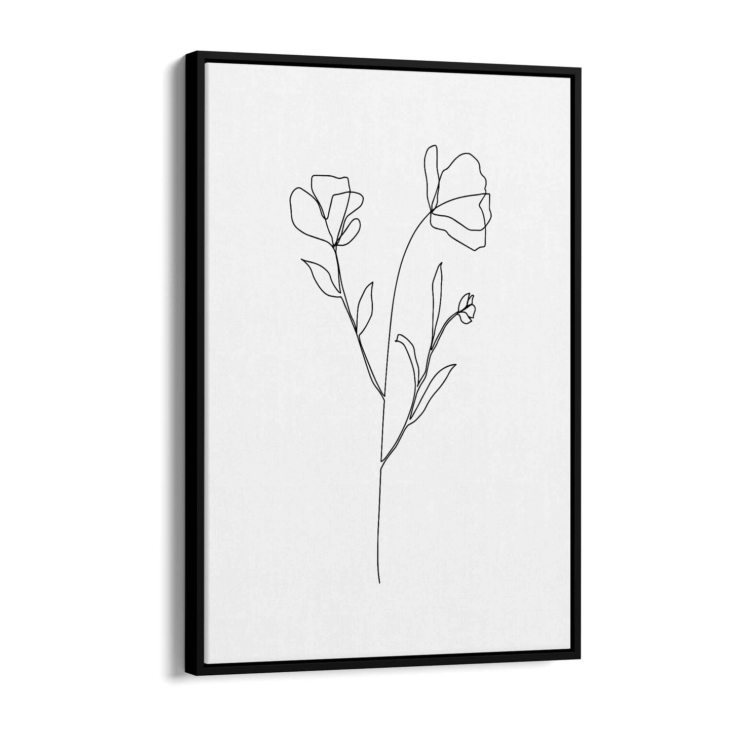 Minimal Floral Drawing Flower Abstract Wall Art #38 - The Affordable Art Company