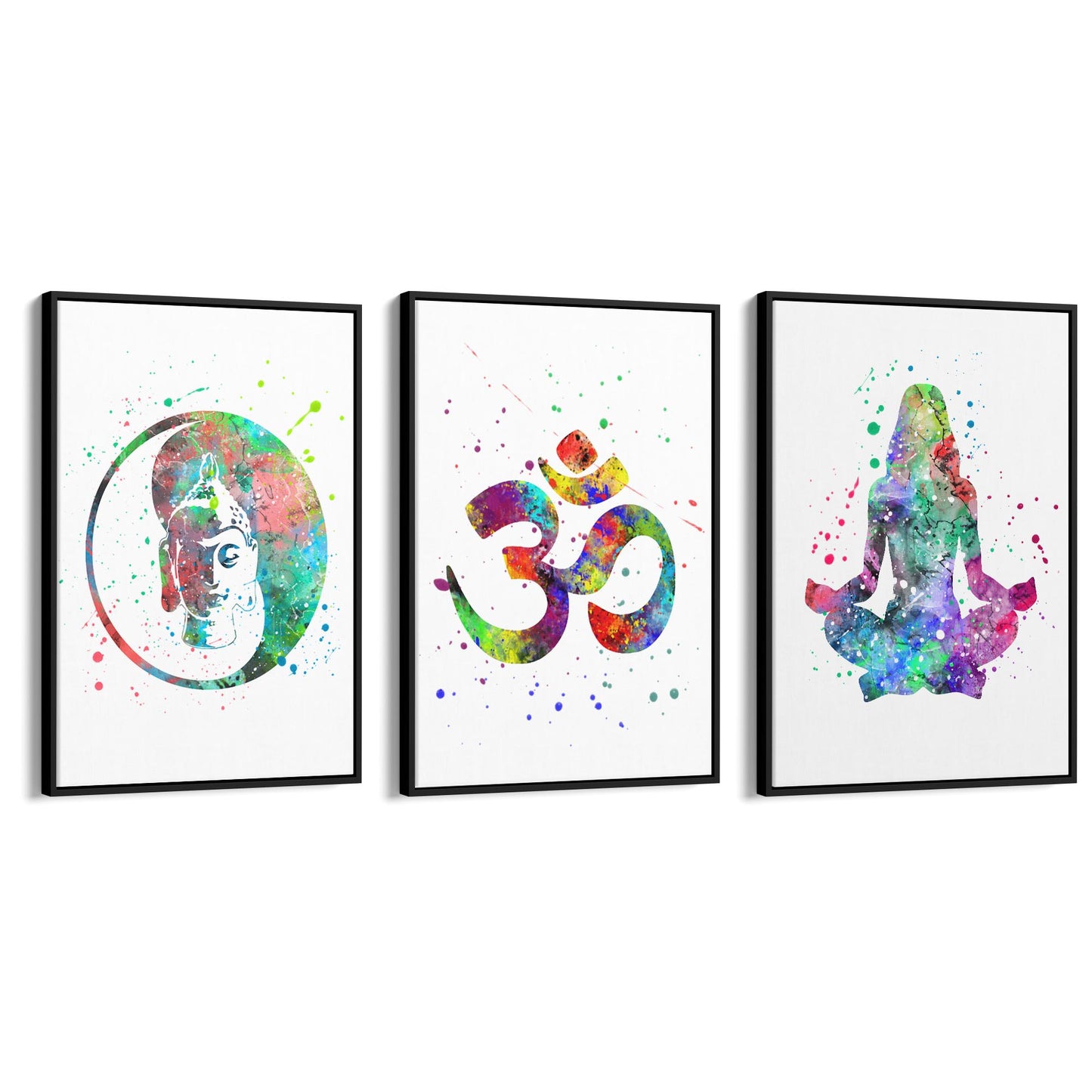 Set of Yoga Studio Watercolour Calming Wall Art - The Affordable Art Company