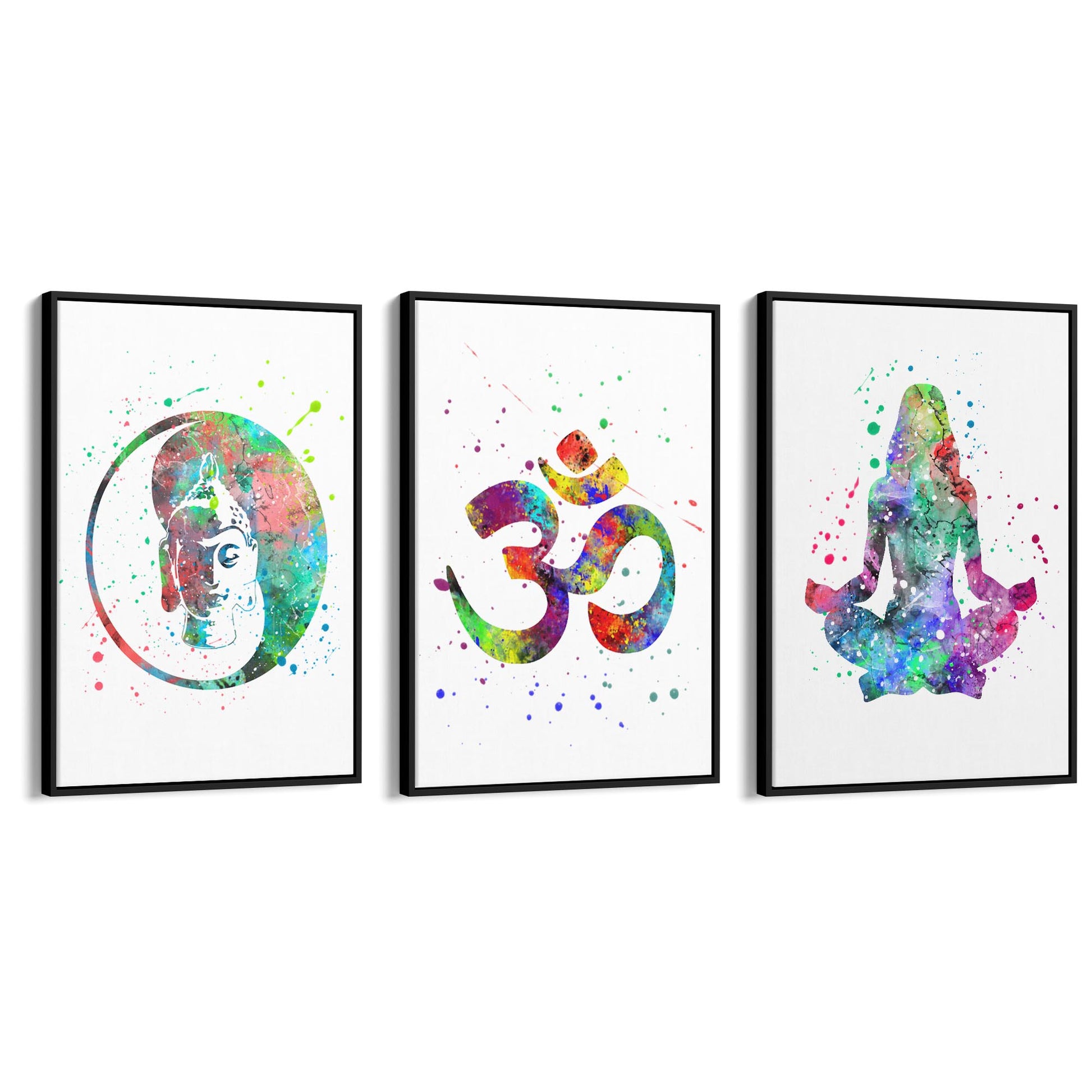 Set of Yoga Studio Watercolour Calming Wall Art - The Affordable Art Company
