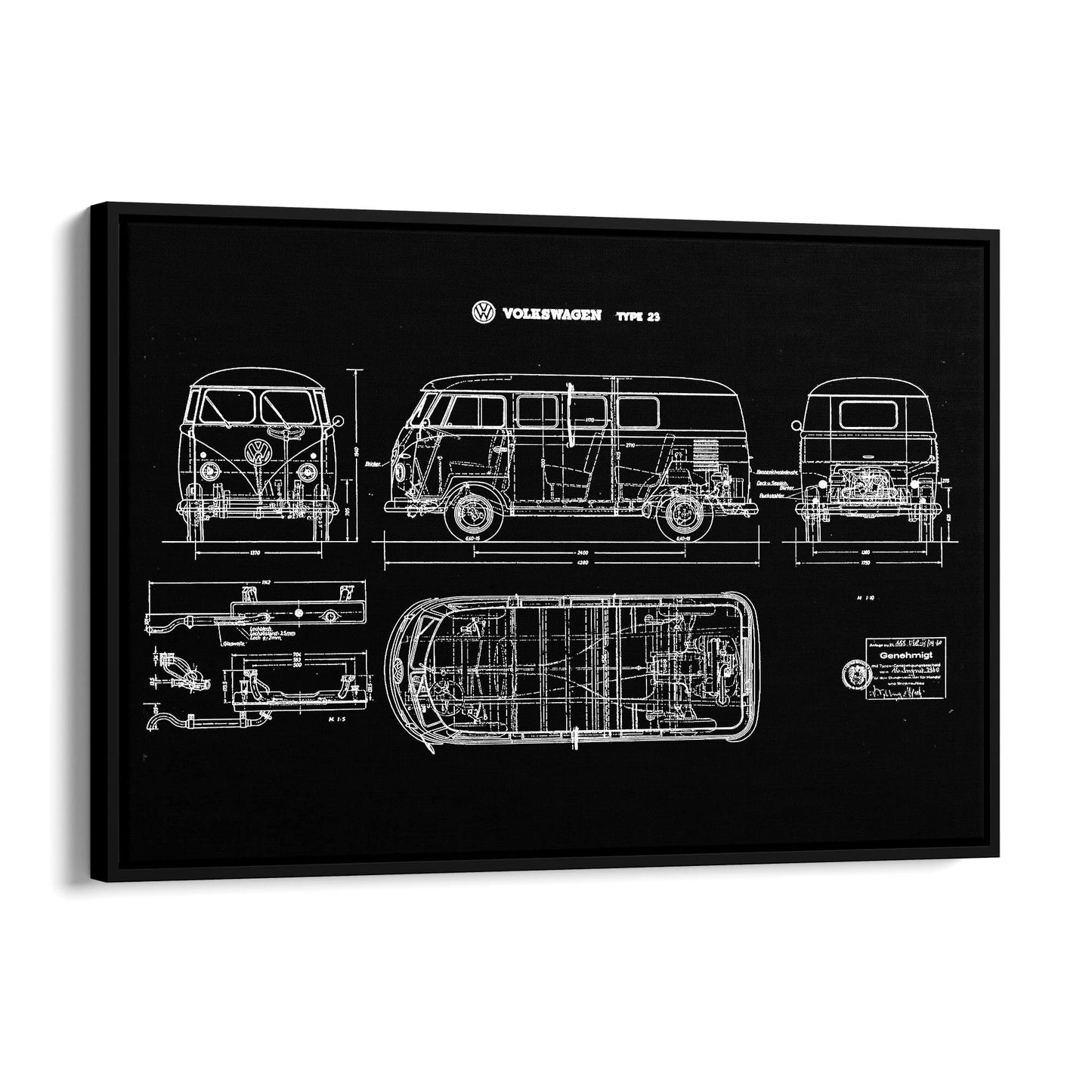Vintage Volkswagen Camper Patent Wall Art #1 - The Affordable Art Company