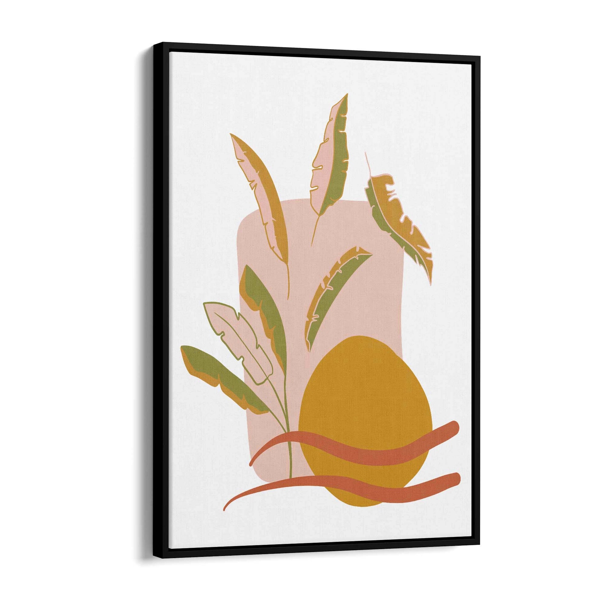Abstract House Plant Minimal Living Room Wall Art #7 - The Affordable Art Company