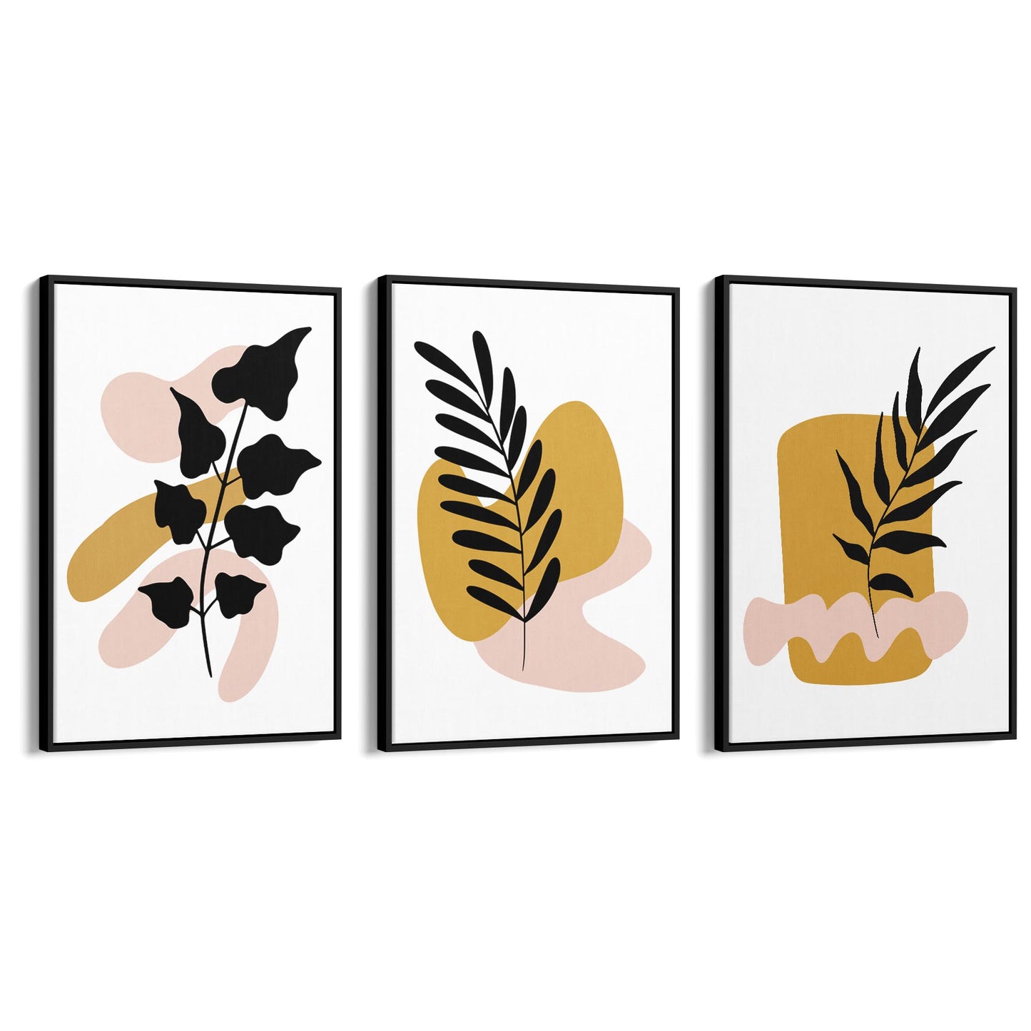 Set of Abstract Minimal Floral Drawings Wall Art - The Affordable Art Company