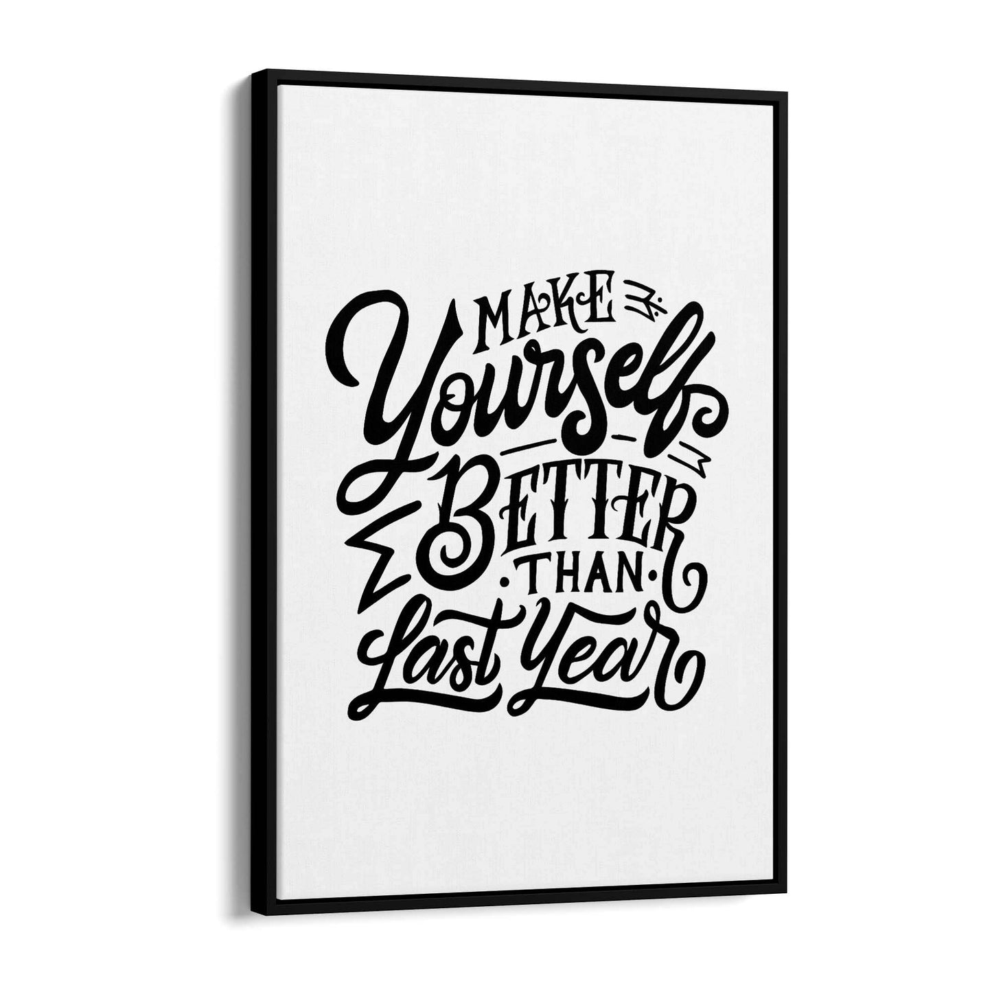 "Make Yourself Better" Fitness Gym Quote Wall Art - The Affordable Art Company