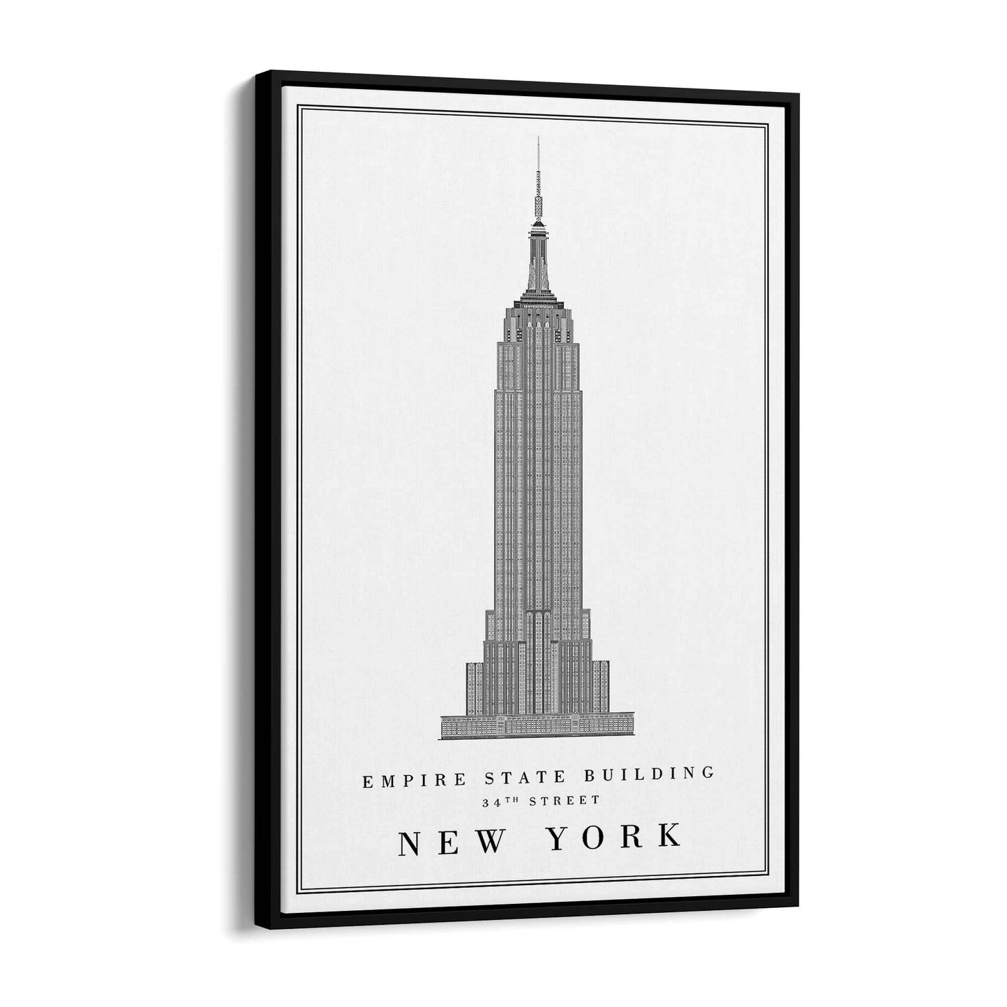 Empire State Building Minimal New York Wall Art - The Affordable Art Company