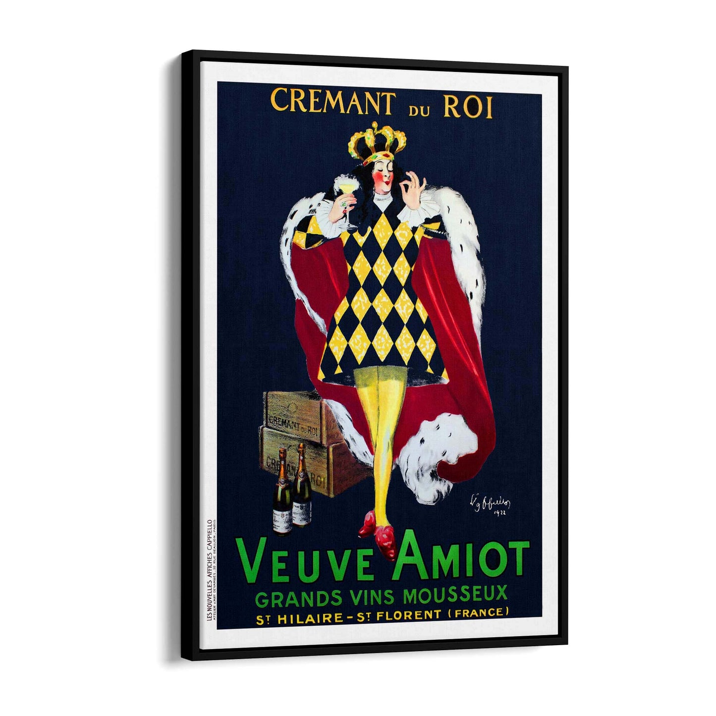 Cremant du Roi Veuve Amiot Vintage Drinks Advert Wall Art - The Affordable Art Company