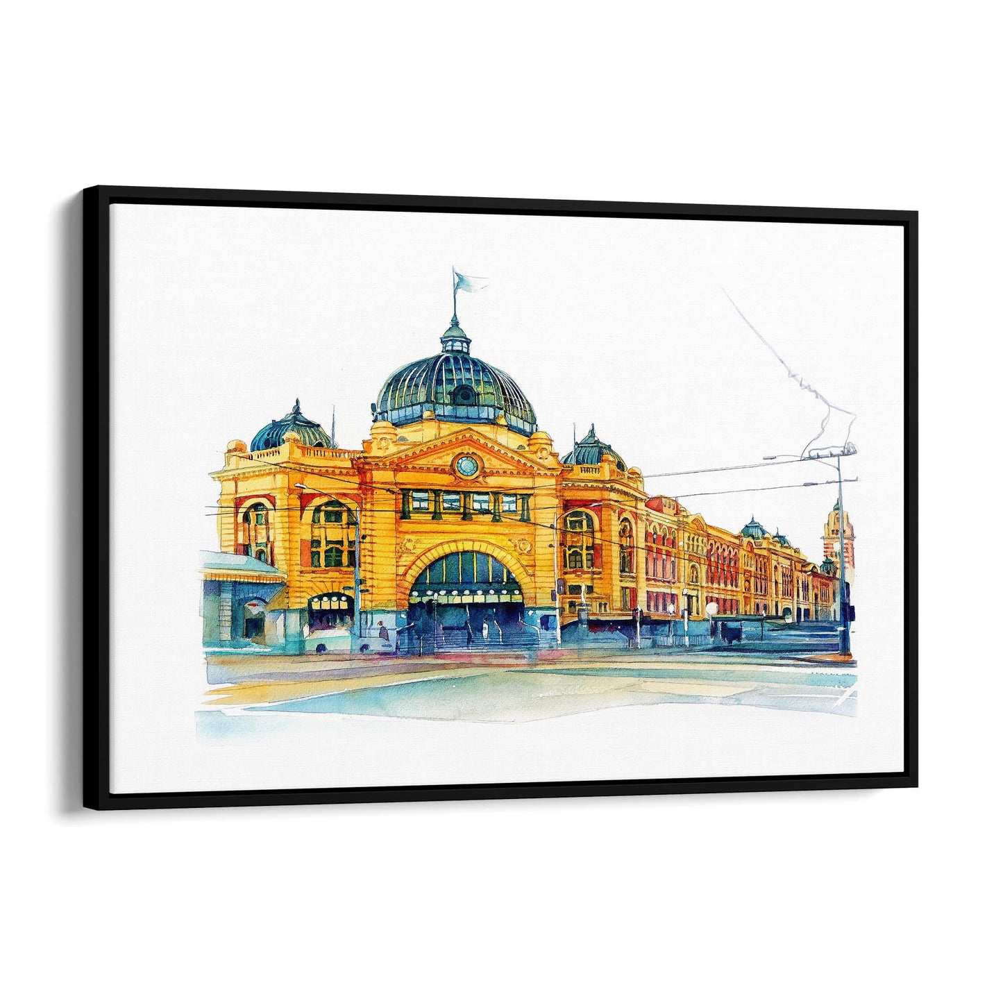 Flinders St Station Melbourne Painting Art - The Affordable Art Company