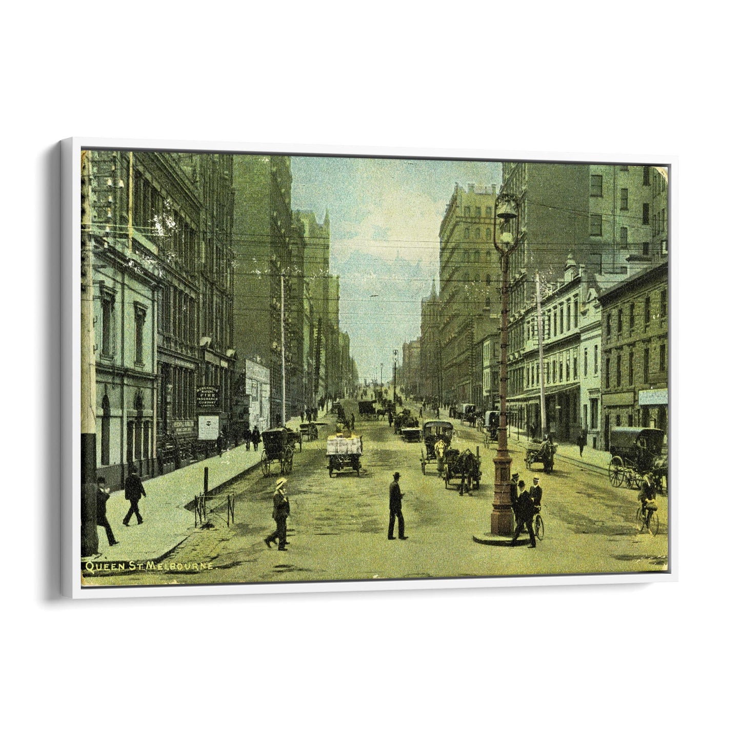 Queen St Melbourne Vintage Photograph Wall Art - The Affordable Art Company