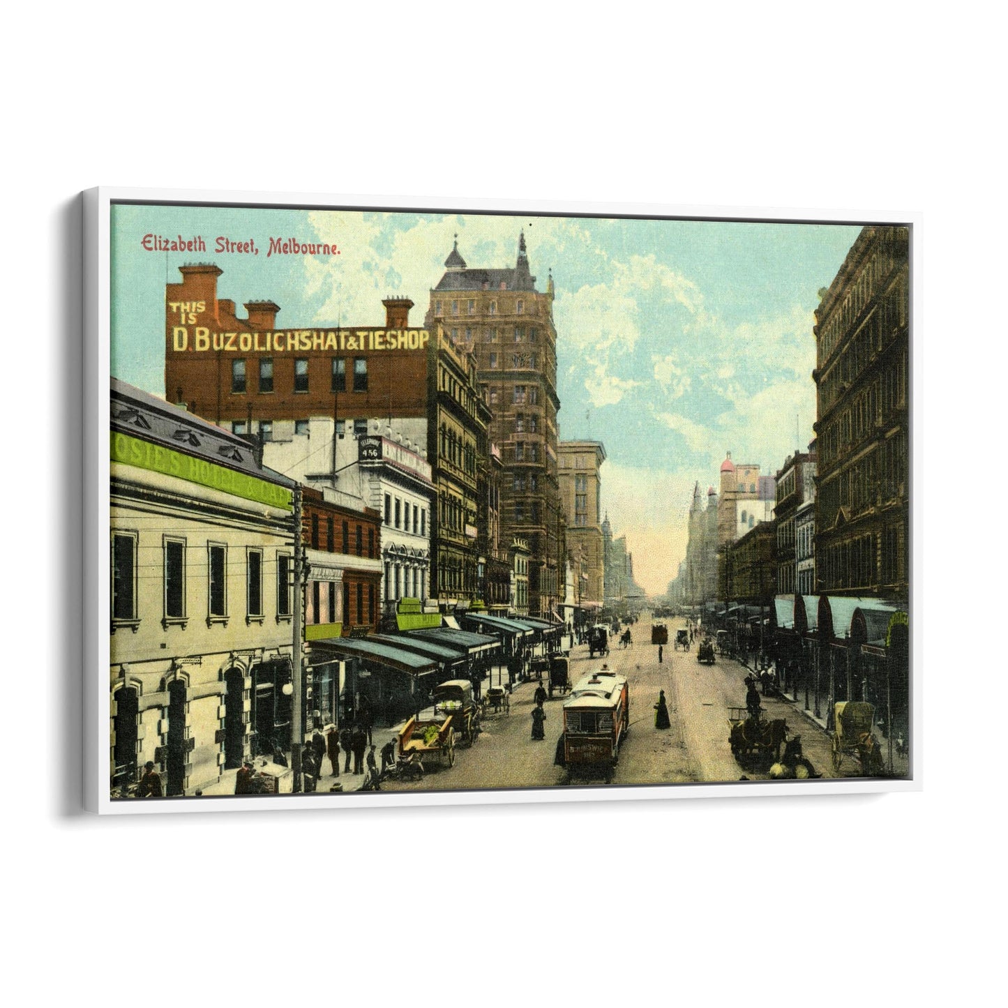 Elizabeth St, Melbourne Vintage Photograph Wall Art #2 - The Affordable Art Company