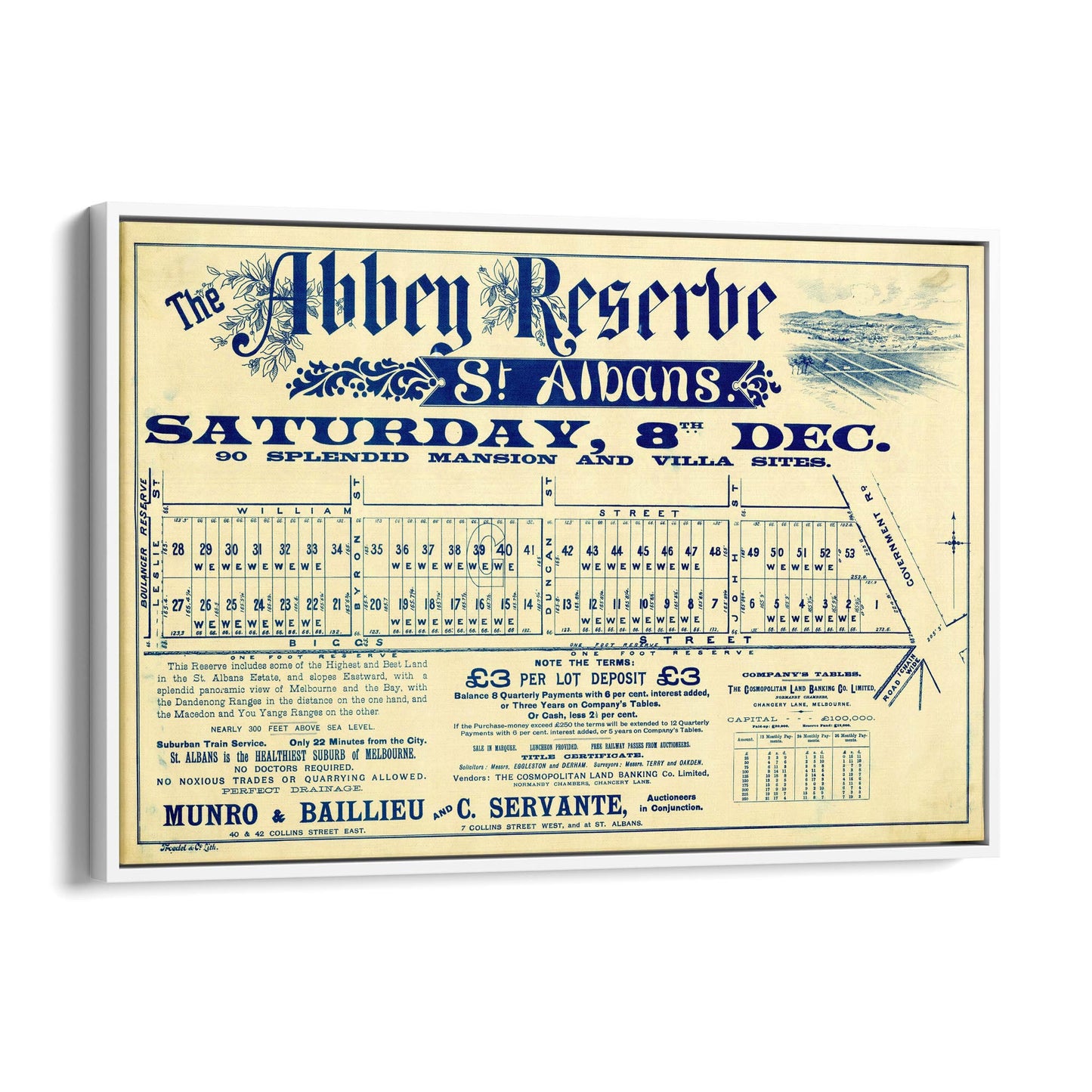 St Albans Melbourne Vintage Real Estate Advert Art #2 - The Affordable Art Company