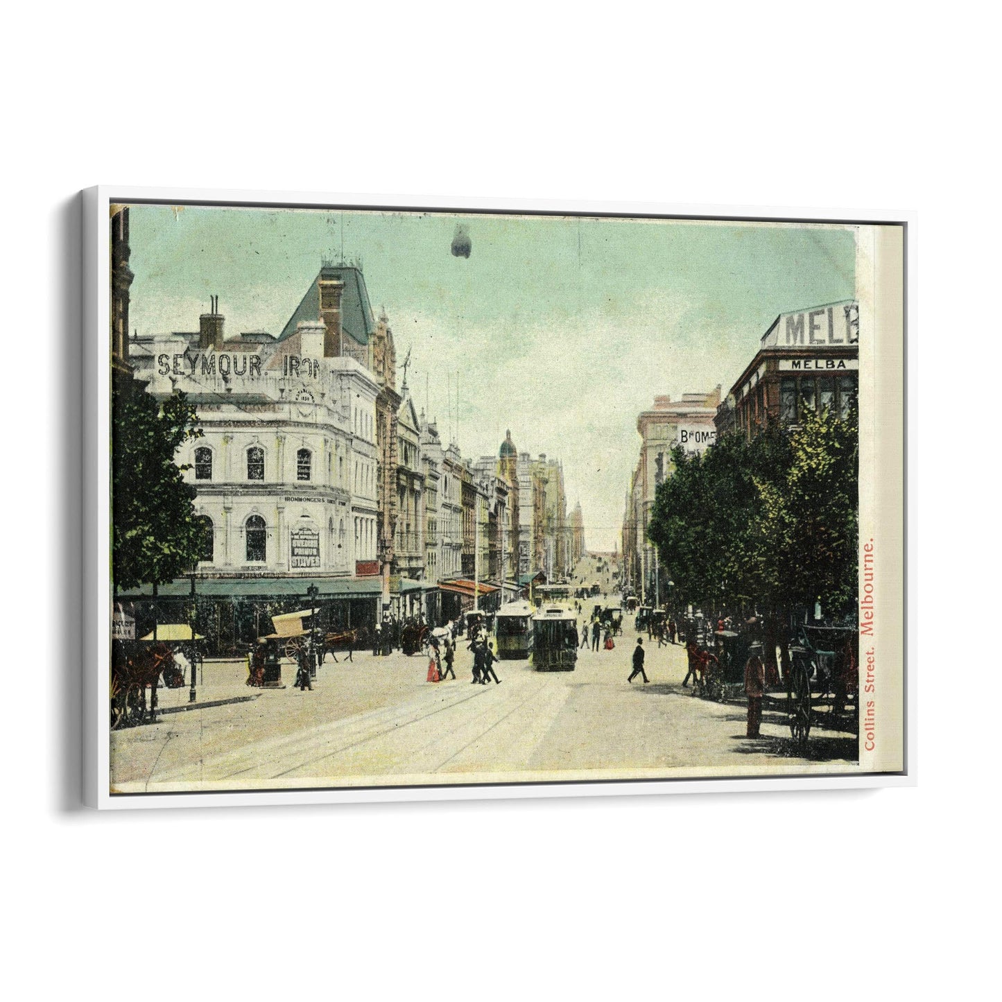 Collins St Melbourne Vintage Photograph Wall Art #2 - The Affordable Art Company