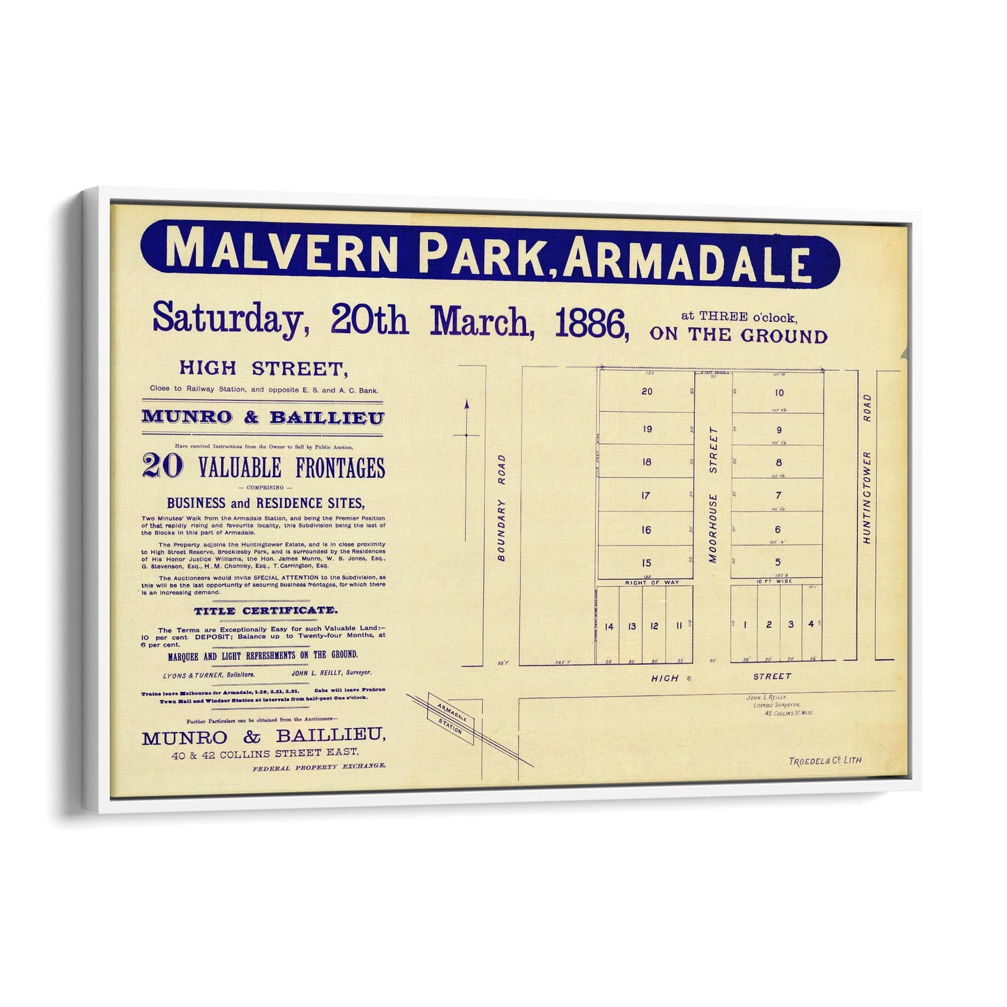 Armadale Melbourne Vintage Real Estate Advert Art #1 - The Affordable Art Company