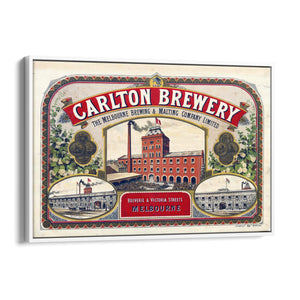 Carlton Brewery Melbourne Vintage Beer Wall Art - The Affordable Art Company