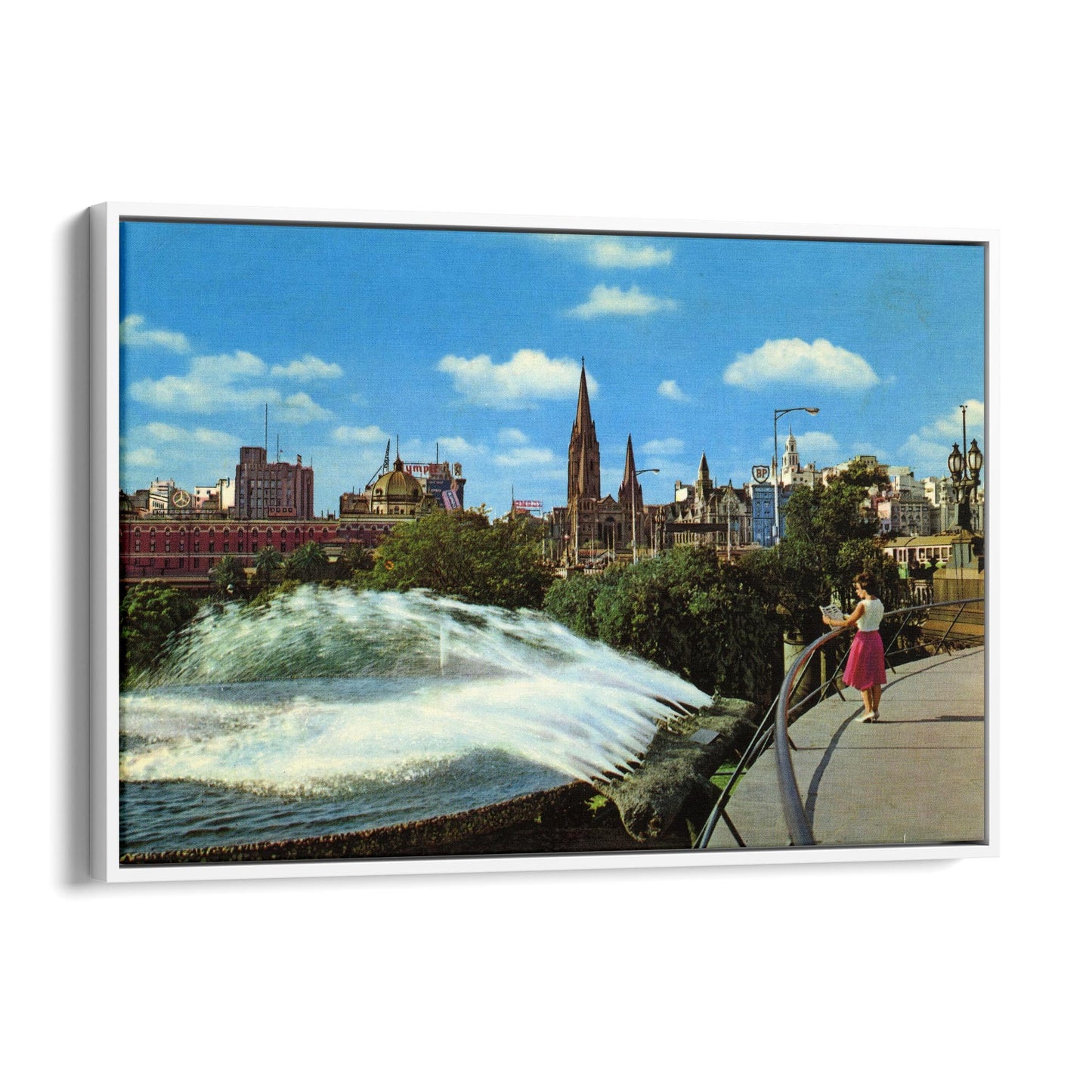 Princes Bridge Melbourne Vintage Photograph Art - The Affordable Art Company