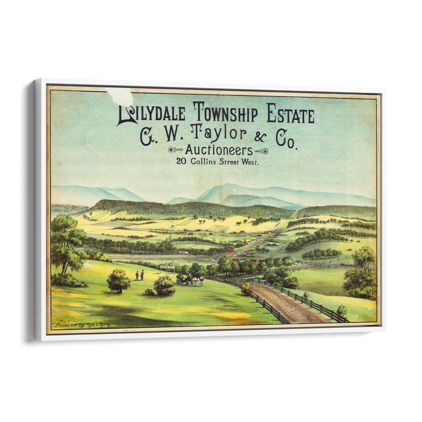 Lilydale Victoria Vintage Real Estate Advert Wall Art #1 - The Affordable Art Company