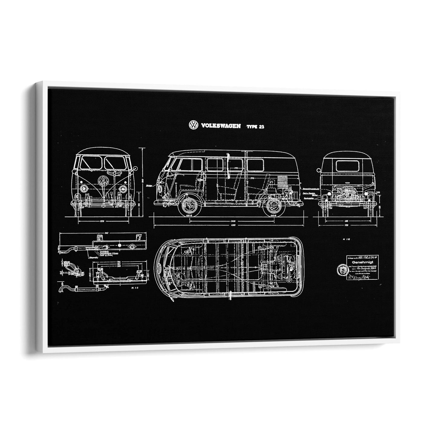 Vintage Volkswagen Camper Patent Wall Art #1 - The Affordable Art Company