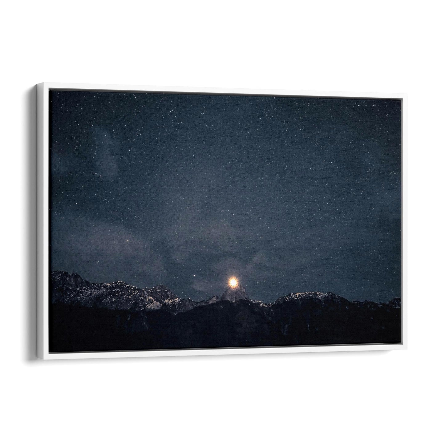 Starry Mountains Night Photograph Wall Art - The Affordable Art Company