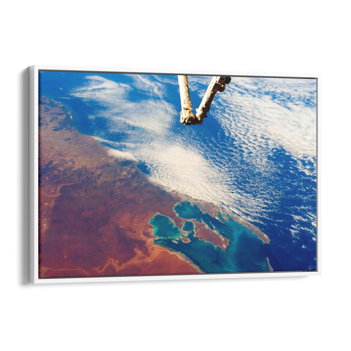 Shark Bay, Australia Satellite Wall Art #1 - The Affordable Art Company