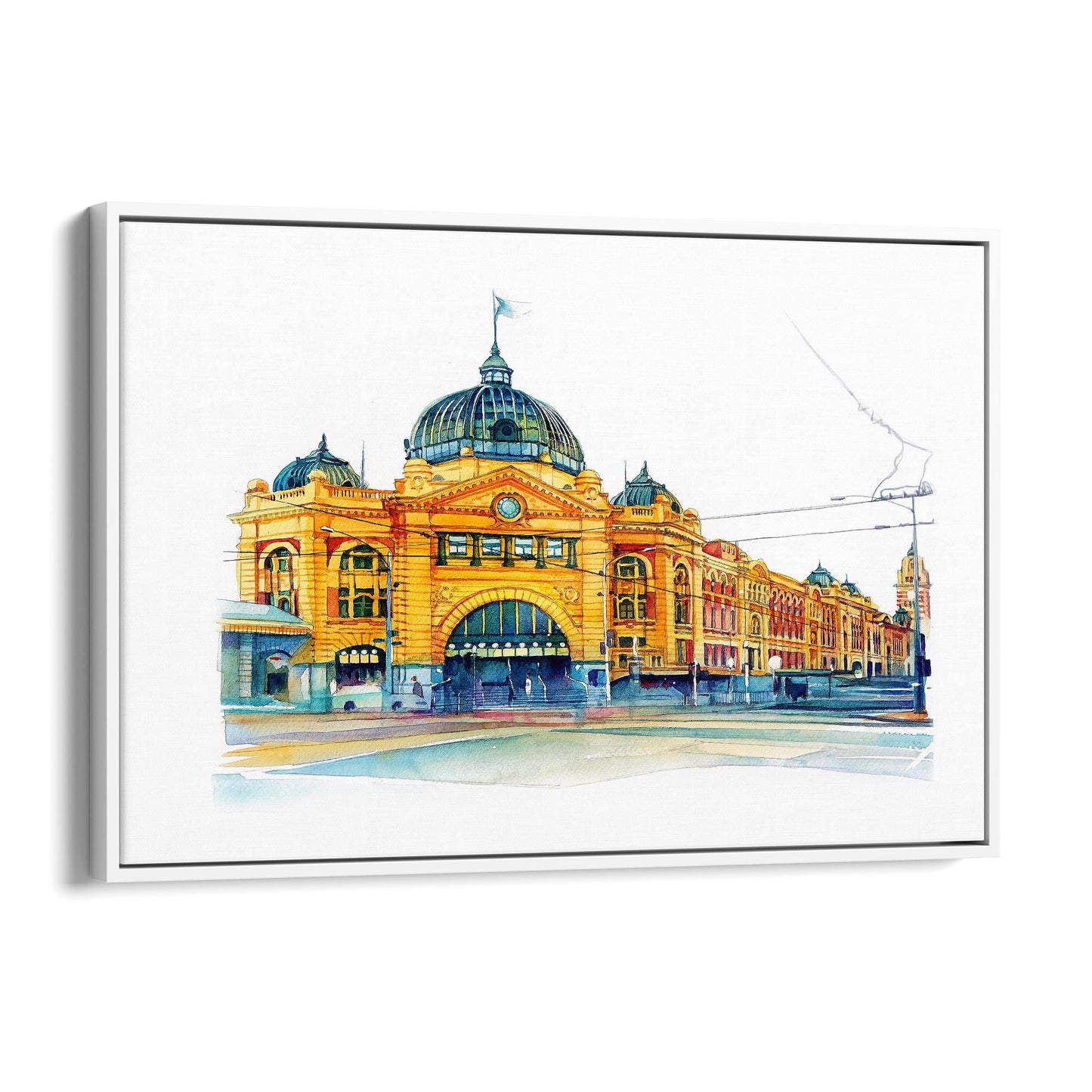 Flinders St Station Melbourne Painting Art - The Affordable Art Company