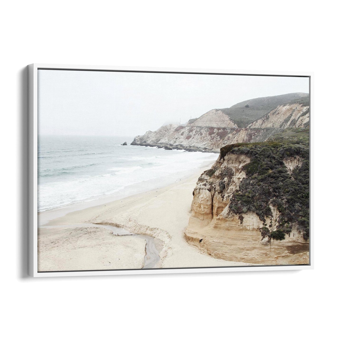 Bluff Beach Coastal Photograph Coast Wall Art - The Affordable Art Company