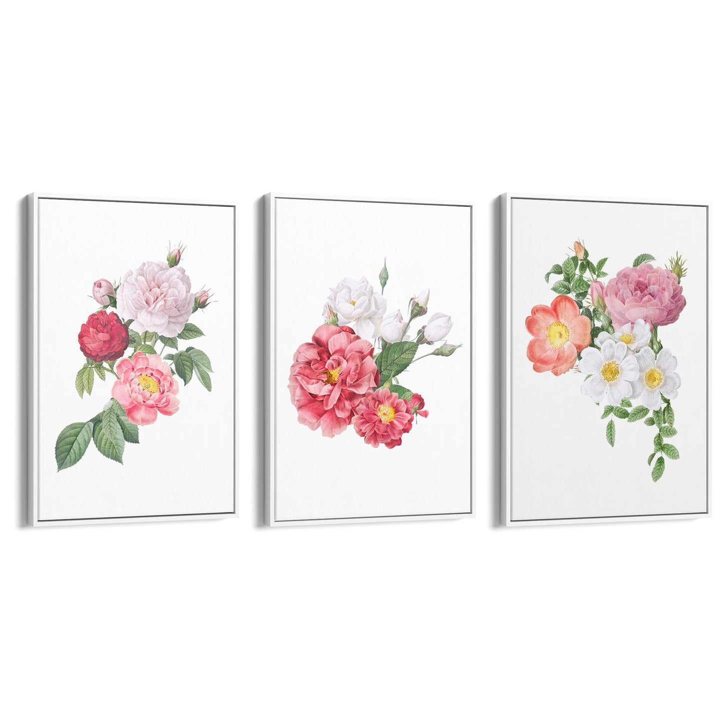 Set of Floral Botanical Flower Kitchen Wall Art - The Affordable Art Company