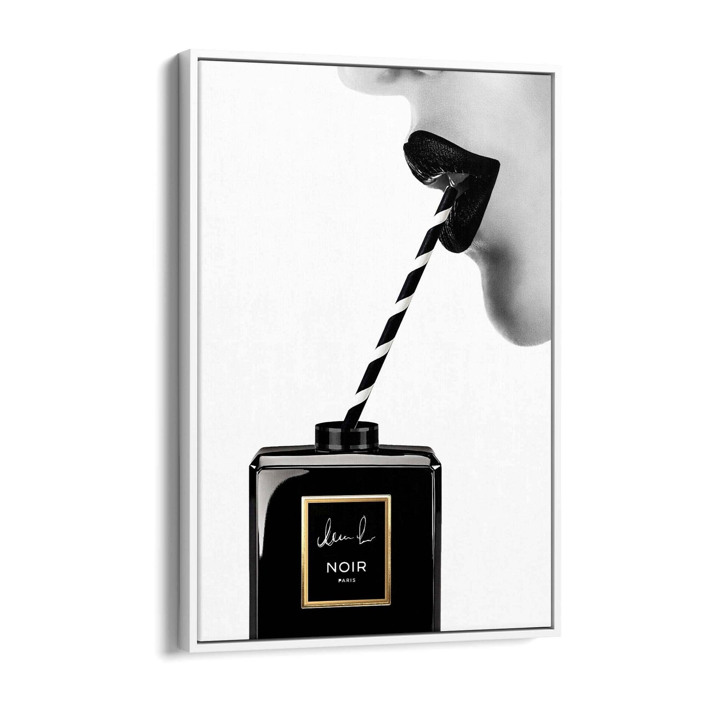 Black Perfume Bottle Fashion Photograph Wall Art - The Affordable Art Company