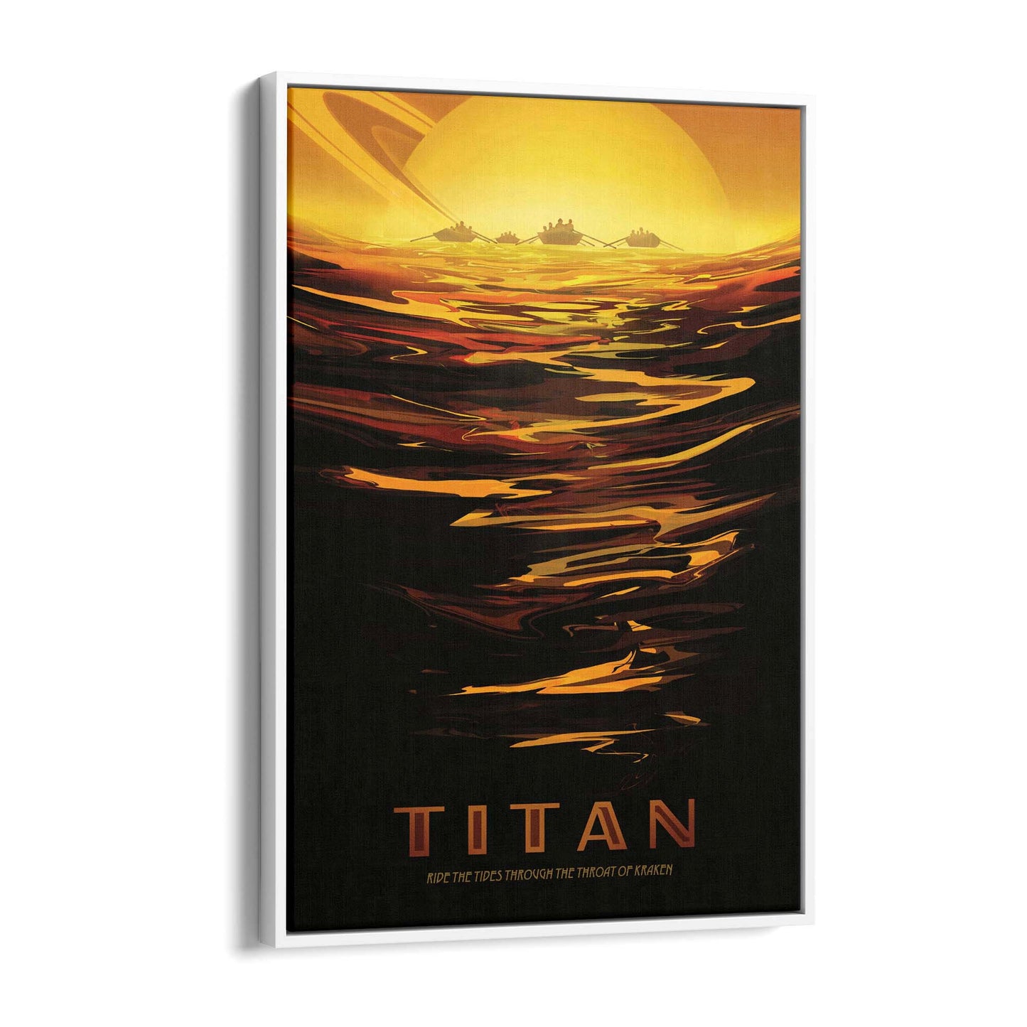 Retro Titan Moon Space NASA Science Wall Art - The Affordable Art Company