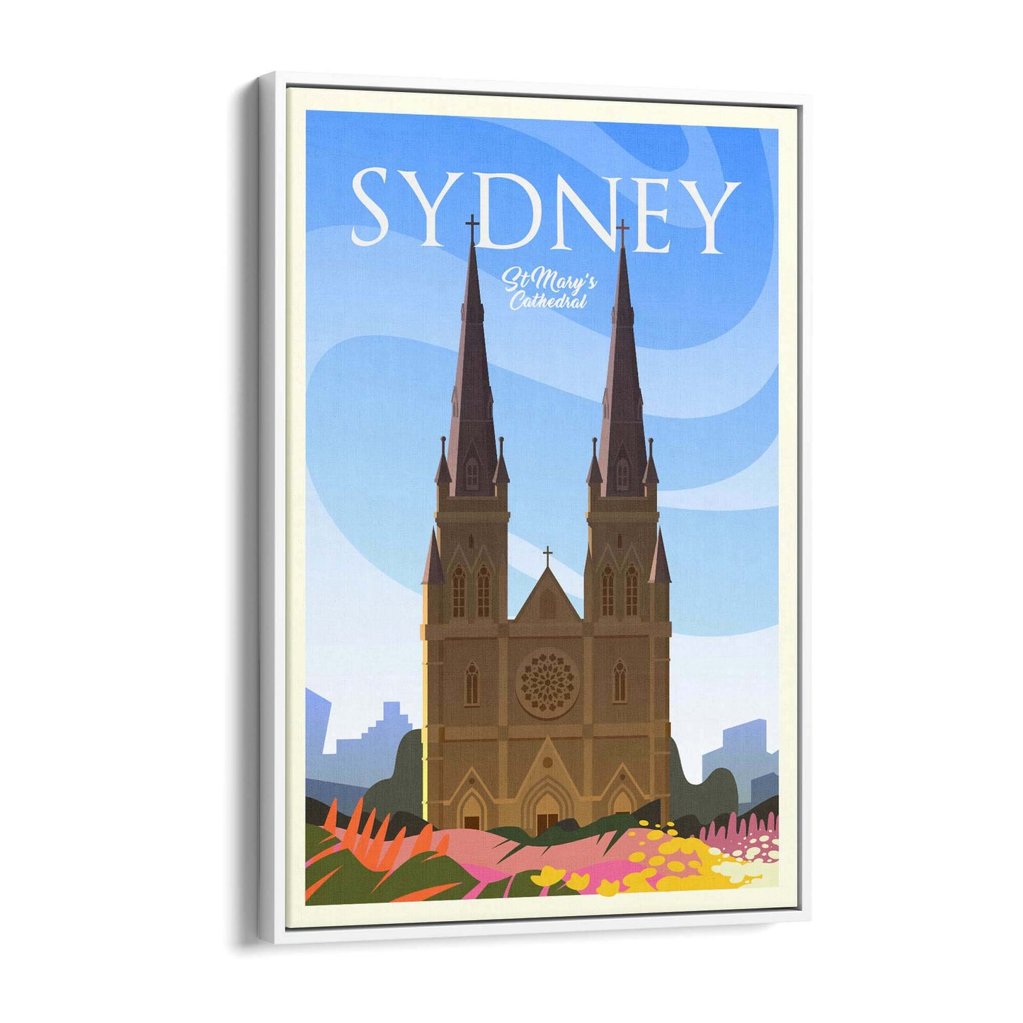 Retro Sydney Australia Vintage Travel Wall Art #1 - The Affordable Art Company