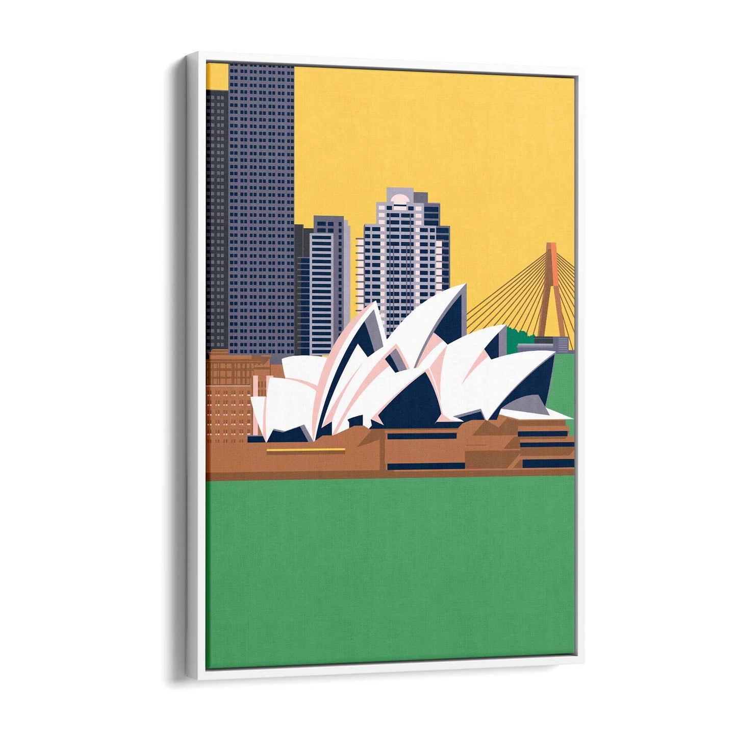 Retro Sydney Opera House Vintage Travel Wall Art - The Affordable Art Company