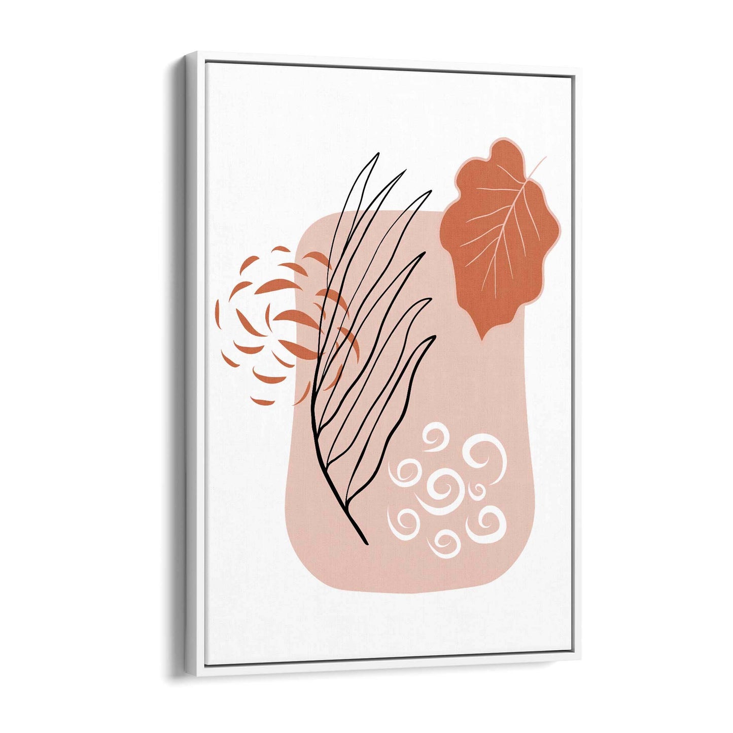 Abstract House Plant Minimal Living Room Wall Art #6 - The Affordable Art Company