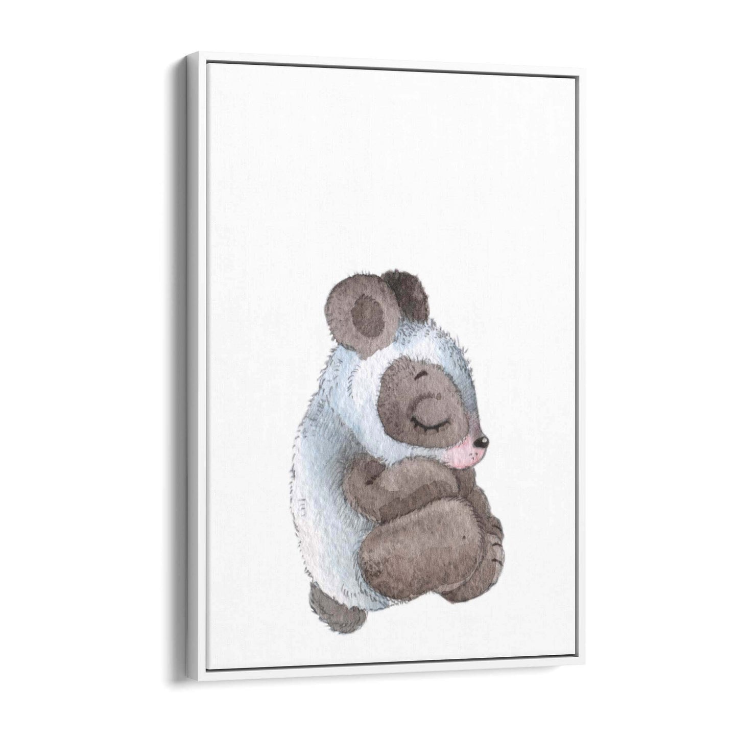 Cute Sleeping Bear Cartoon Animal Nursery Wall Art - The Affordable Art Company