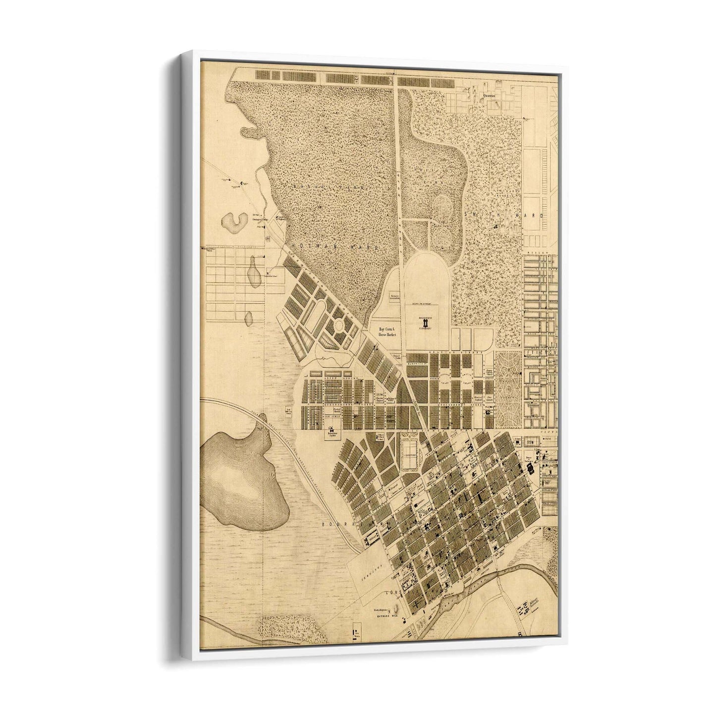 Melbourne Victoria Vintage Map Australia Wall Art #1 - The Affordable Art Company