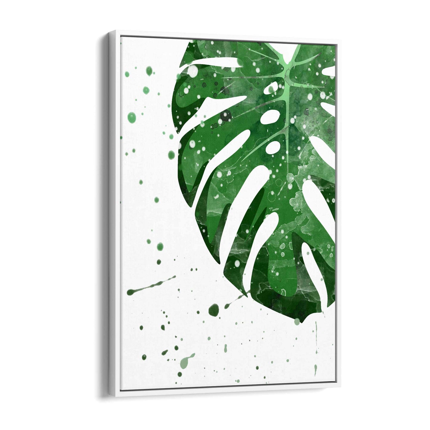 Palm Leaf Tropical Green Minimal Wall Art #5 - The Affordable Art Company