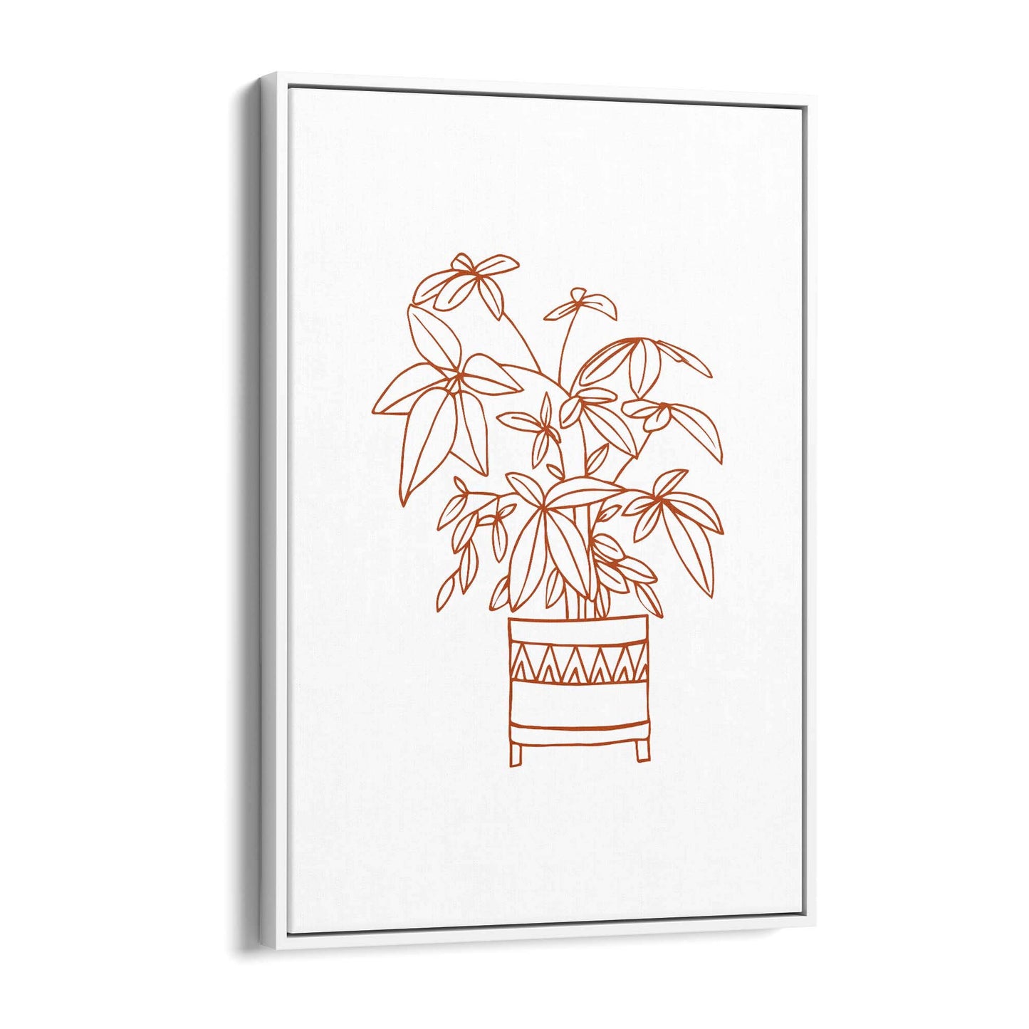 Abstract House Plant Minimal Living Room Wall Art #32 - The Affordable Art Company